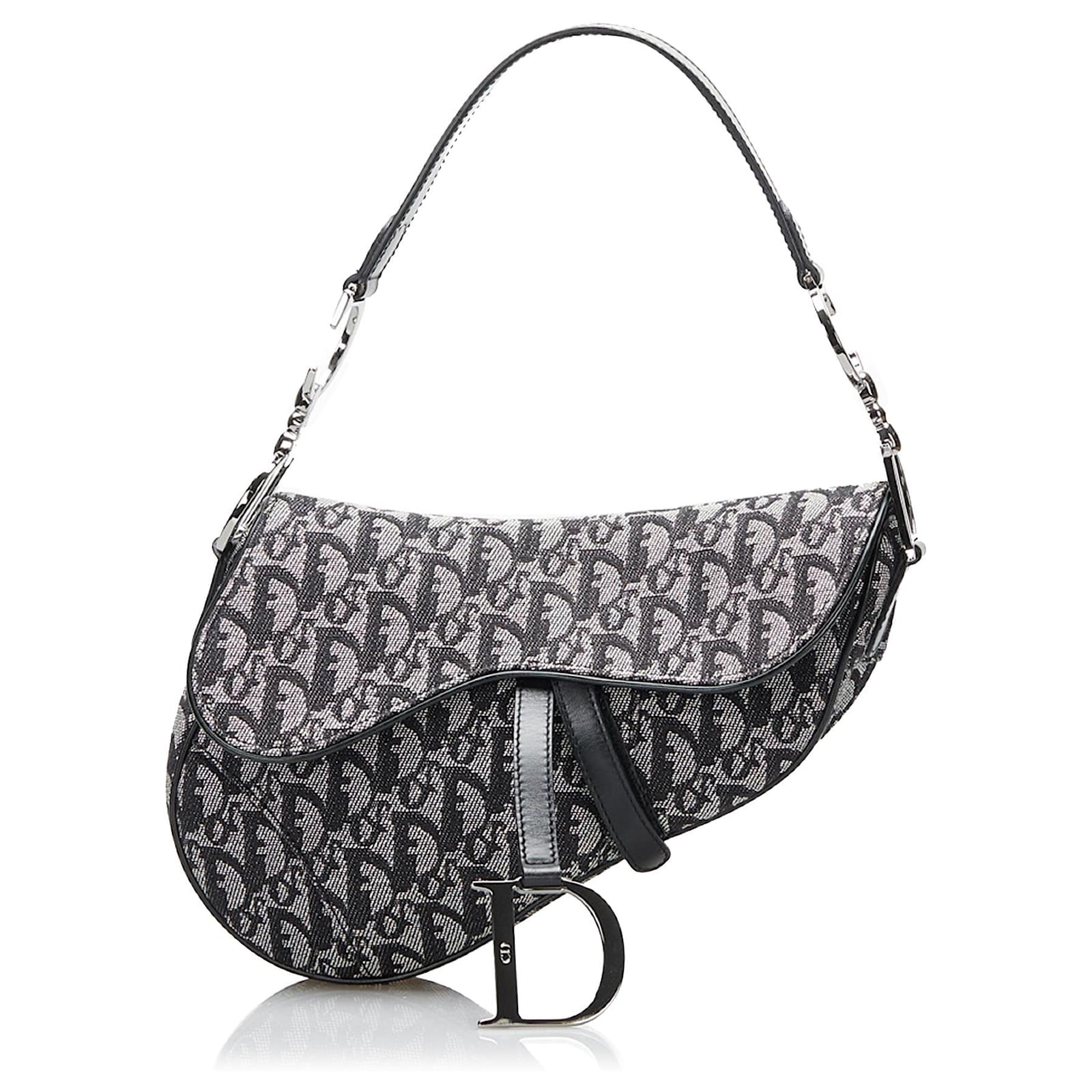 Dior Gray Oblique Saddle Bag Grey Cloth Cloth ref.819626 - Joli Closet