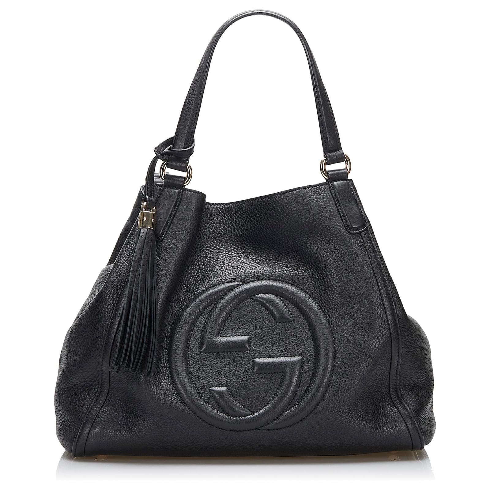 Gucci Black Medium Soho Cellarius Tote Leather Pony-style calfskin ref ...