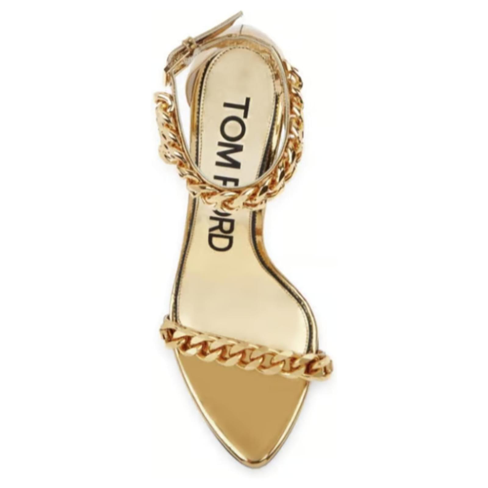 105mm Iconic Chain Leather Sandals