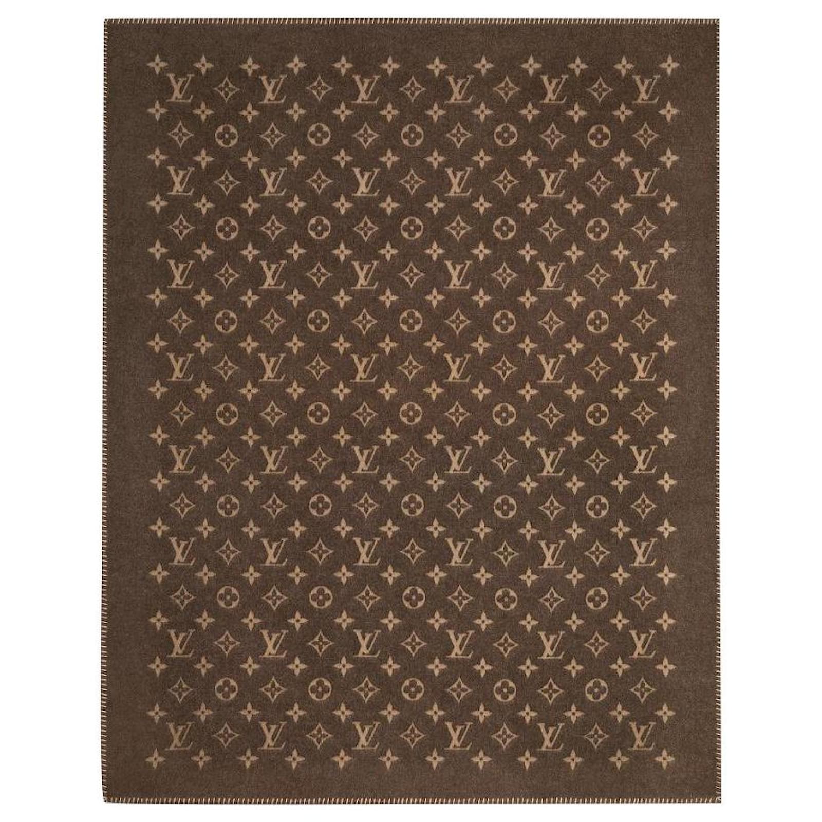 Louis Vuitton Monogram blanket Brown Wool ref.821181 - Joli Closet