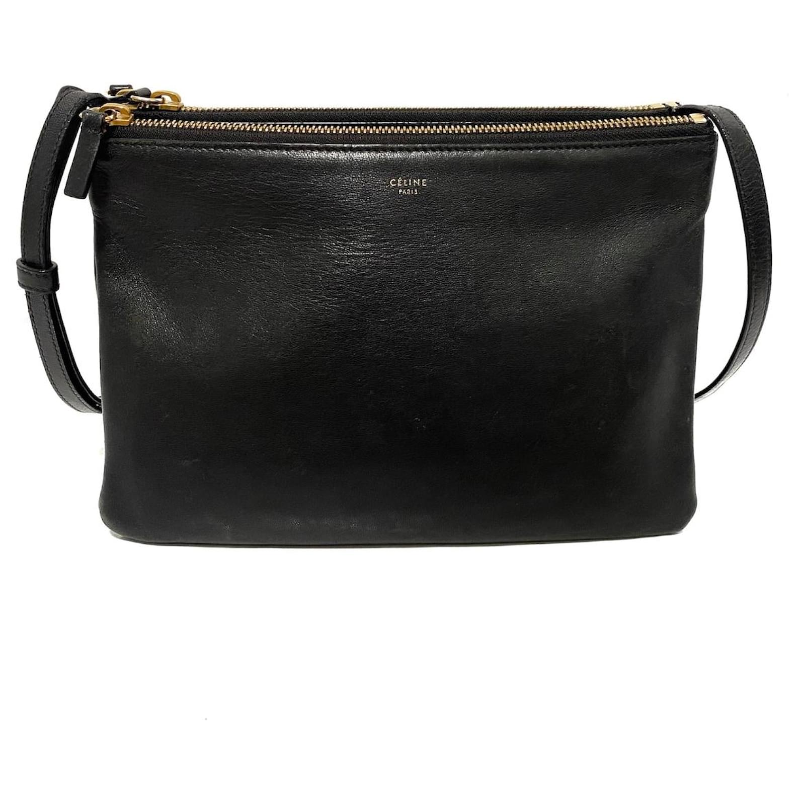 Céline Trio Black Leather ref.821346 - Joli Closet