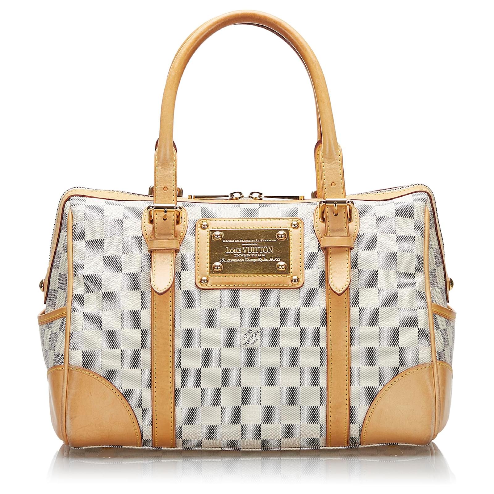 Louis Vuitton Berkeley Damier azur bag White Cloth ref.989090 - Joli Closet