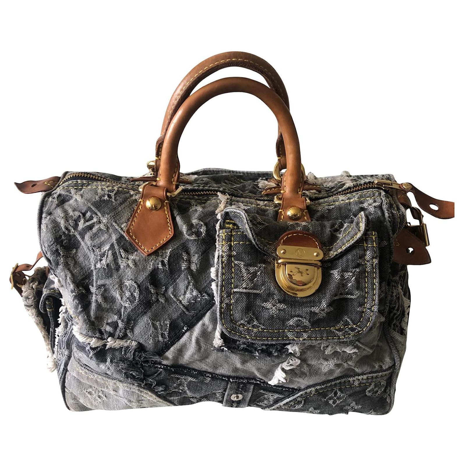 Louis Vuitton Monogram Denim Patchwork Speedy 30 - Handle Bags