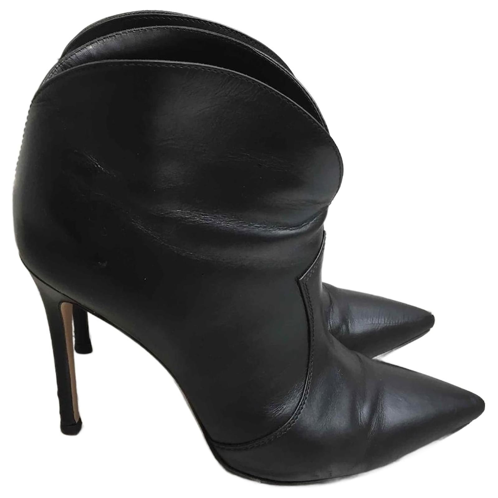 GIANVITO ROSSI Ankle boots T.eu 36.5 Leather Black ref.822549