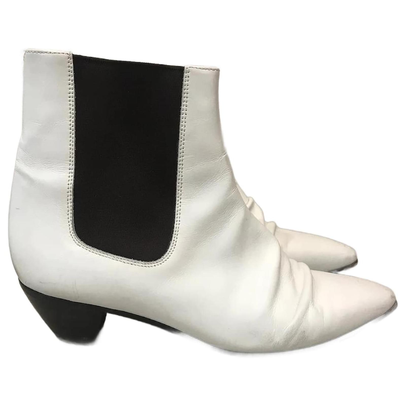 Céline CELINE Ankle boots T.eu 41 White ref.822595 Joli Closet