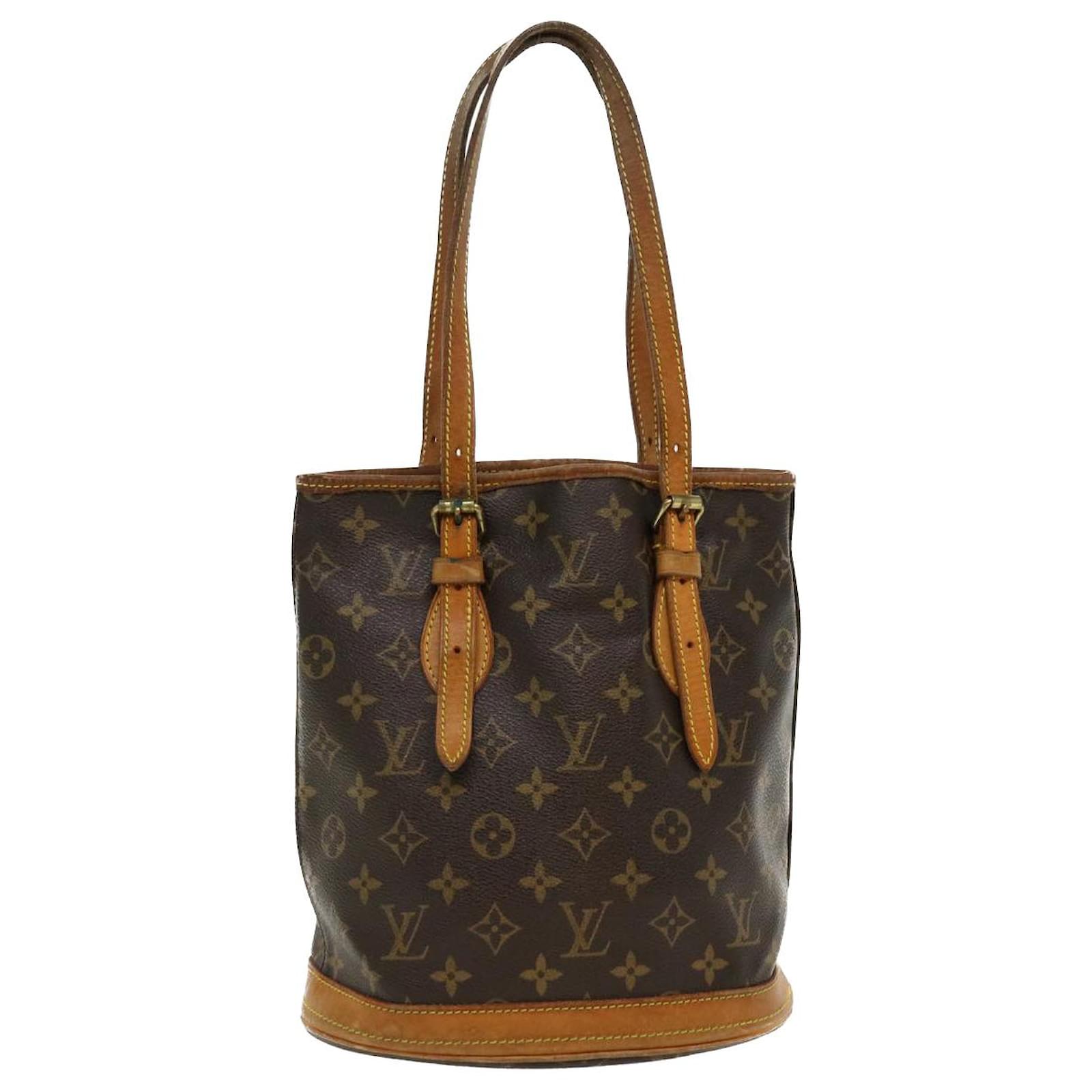 Louis Vuitton Auth Louis Vuitton Monogram Petit Bucket M42238 Women's Tote  Bag