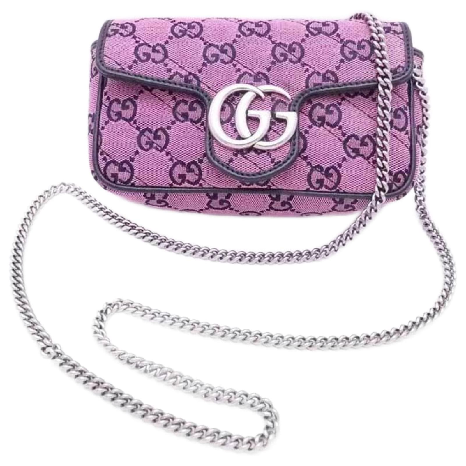 Gucci GG Marmont Multicolour Super Mini Bag in Pink