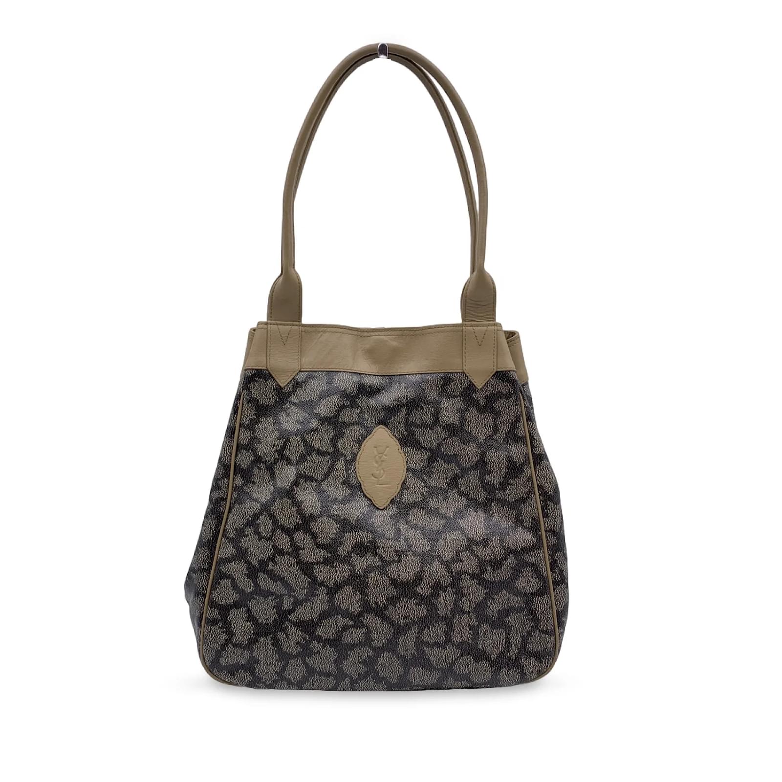 Yves Saint Laurent, Bags, Gently Used Ysl Leather Monogram Cabas Medium  Bag