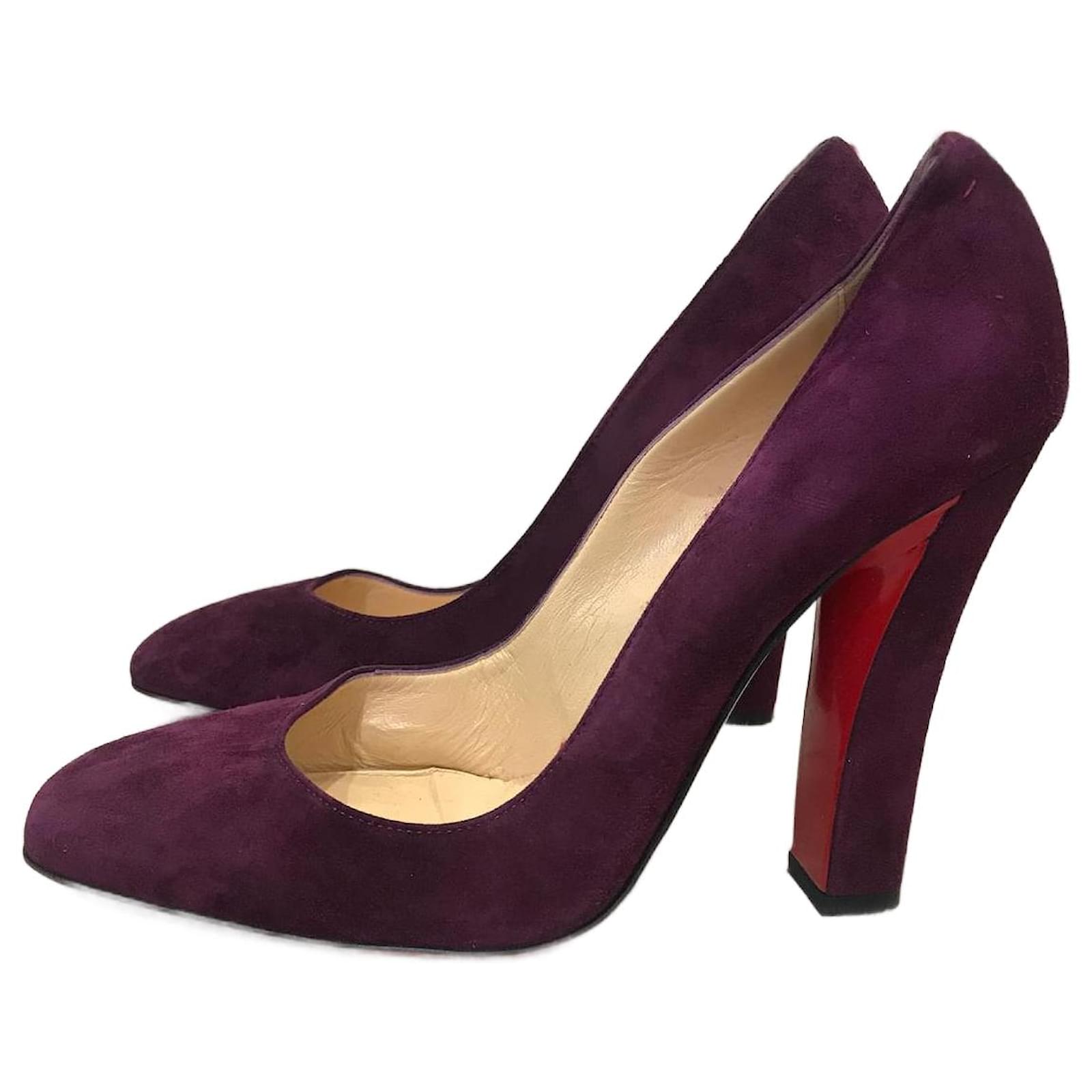 CHRISTIAN LOUBOUTIN Heels T.eu 40 Suede Purple ref.824273 - Joli