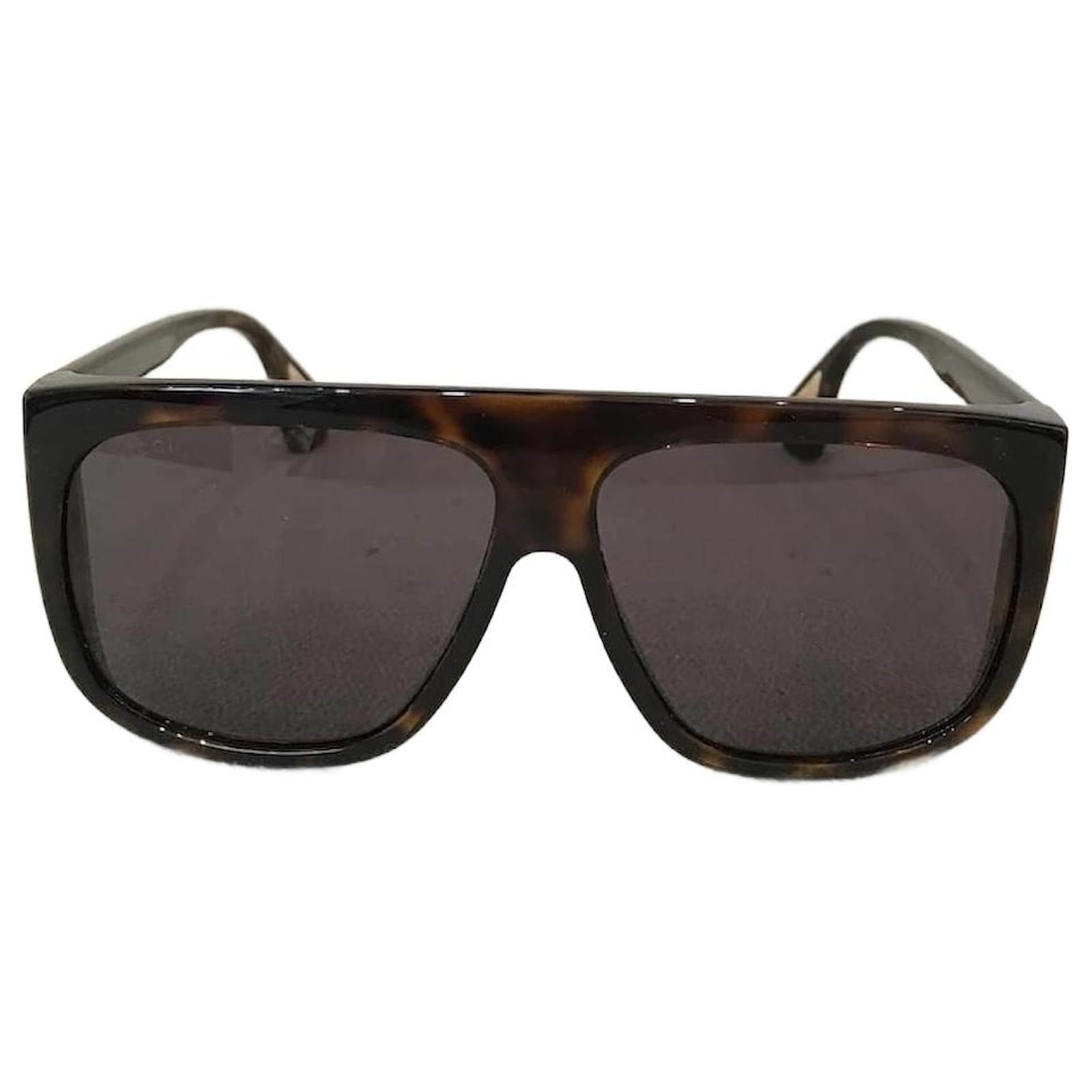 Gucci GG0876S Women's Chunky Square Sunglasses, Black/Grey Gradient at John  Lewis & Partners