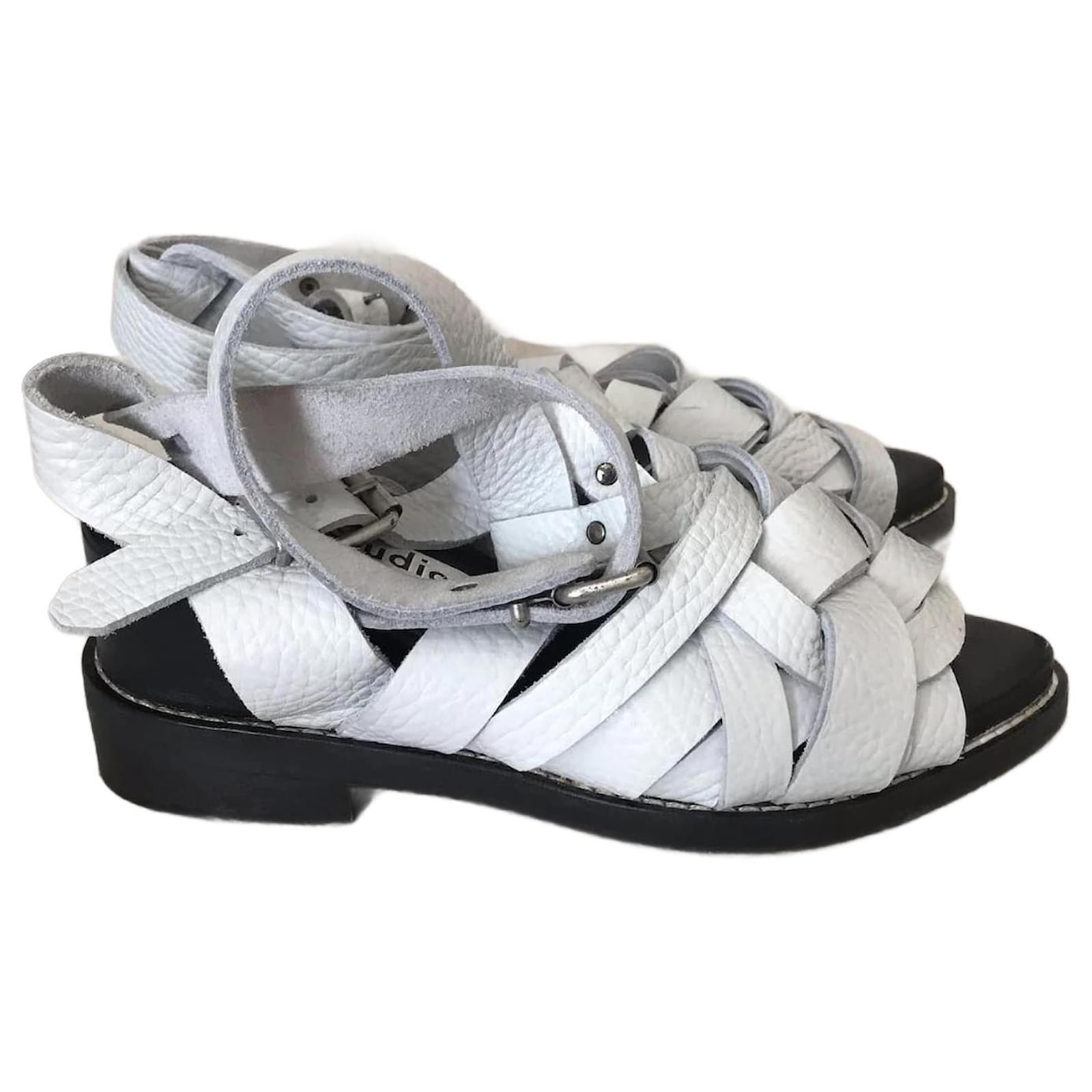 ACNE STUDIOS LENNA 37 グラディエーターサンダルMame Lenna Woven Sandals – La Garçonne
