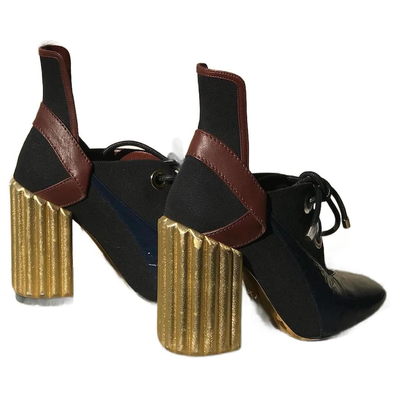 DIOR Ankle boots T.eu 40.5 Leather Blue ref.827621 - Joli Closet