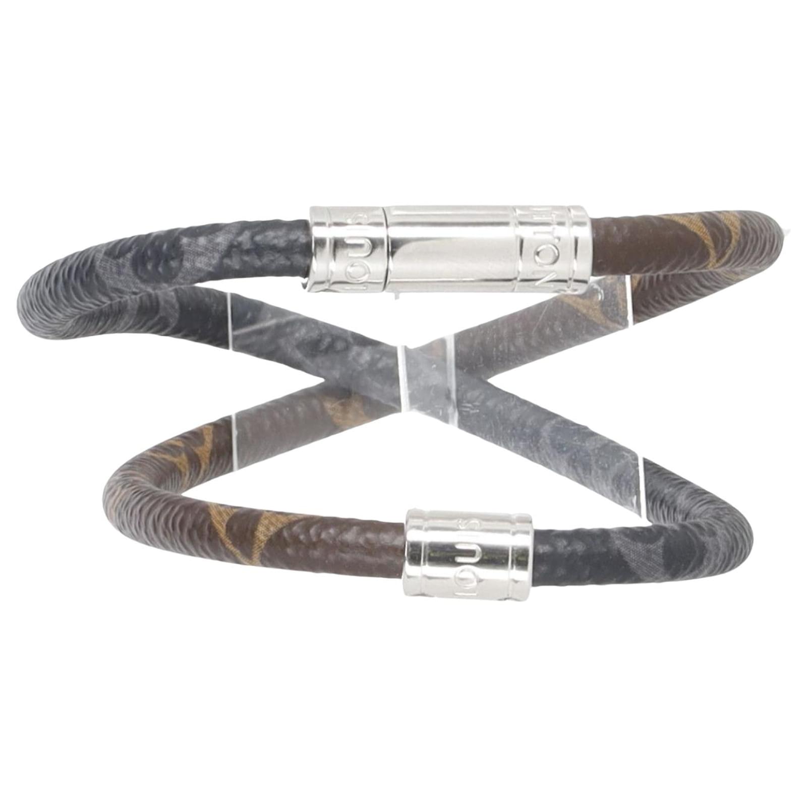 Louis Vuitton Keep It Double Bracelet in Black Leather ref.828810