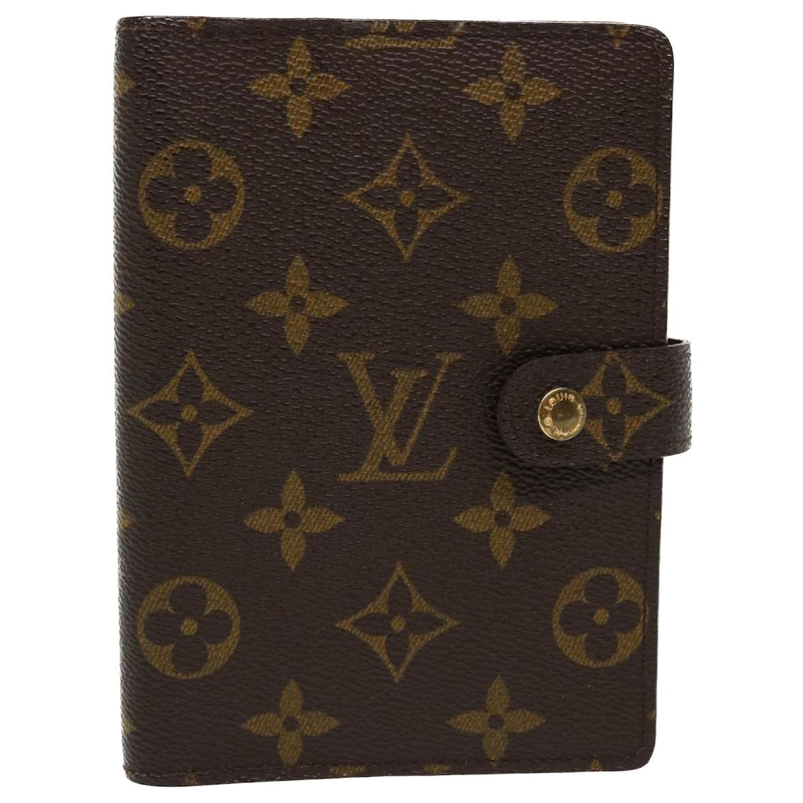 LOUIS VUITTON Agenda PM Day Planner Cover Monogram Leather Brown