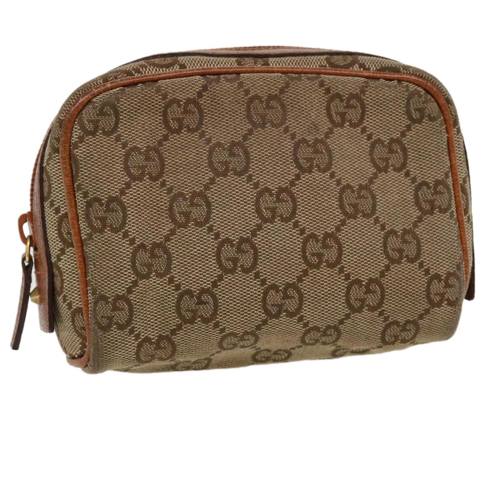 Gucci Cosmetic hotsell Clutch Peach Canvas