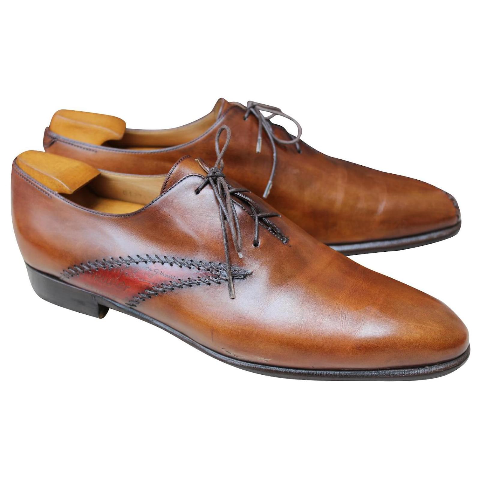 Berluti Rapieces Reprises Leather Shoes-