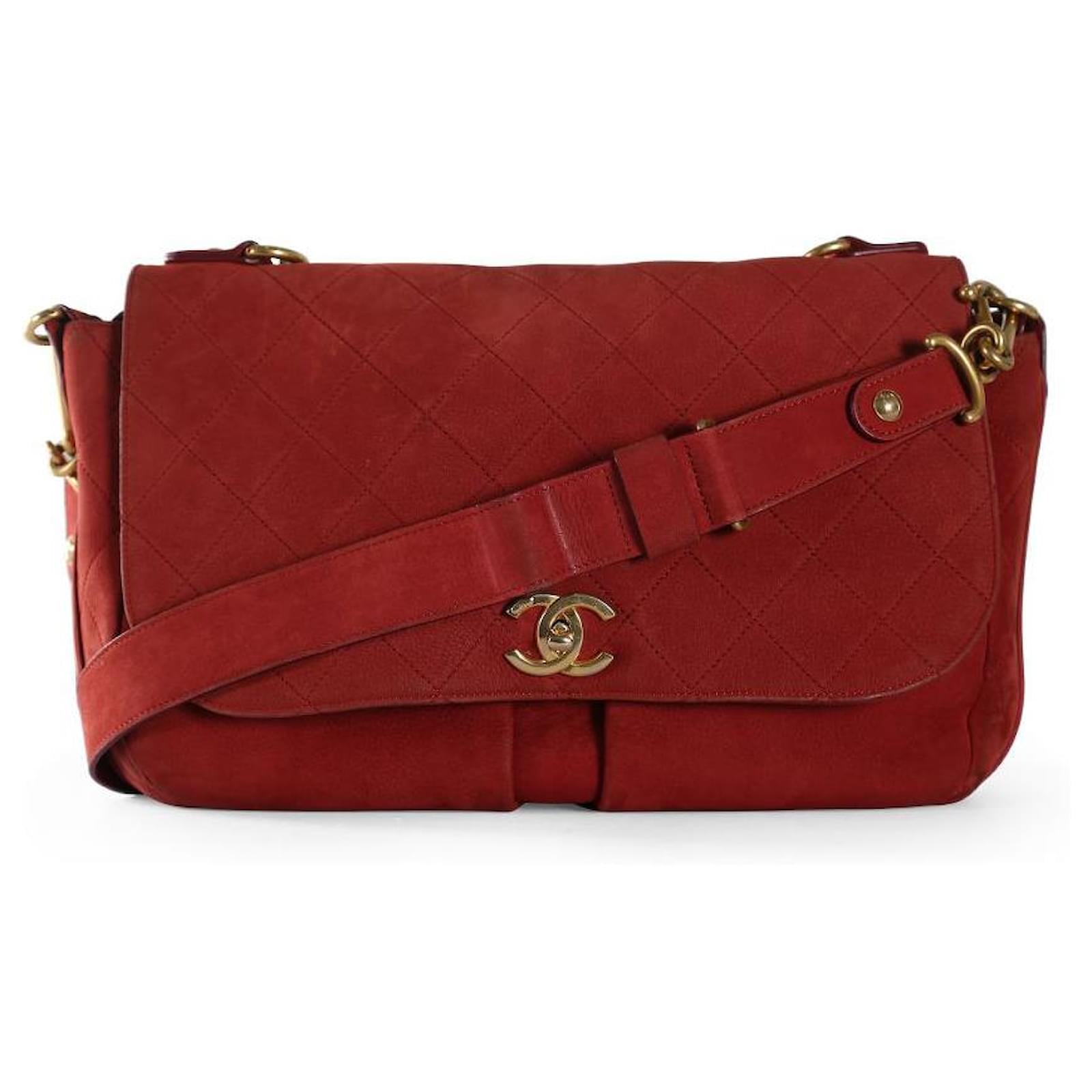 Chanel Red Suede Paris In Rome Messenger Bag ref.830575 - Joli Closet