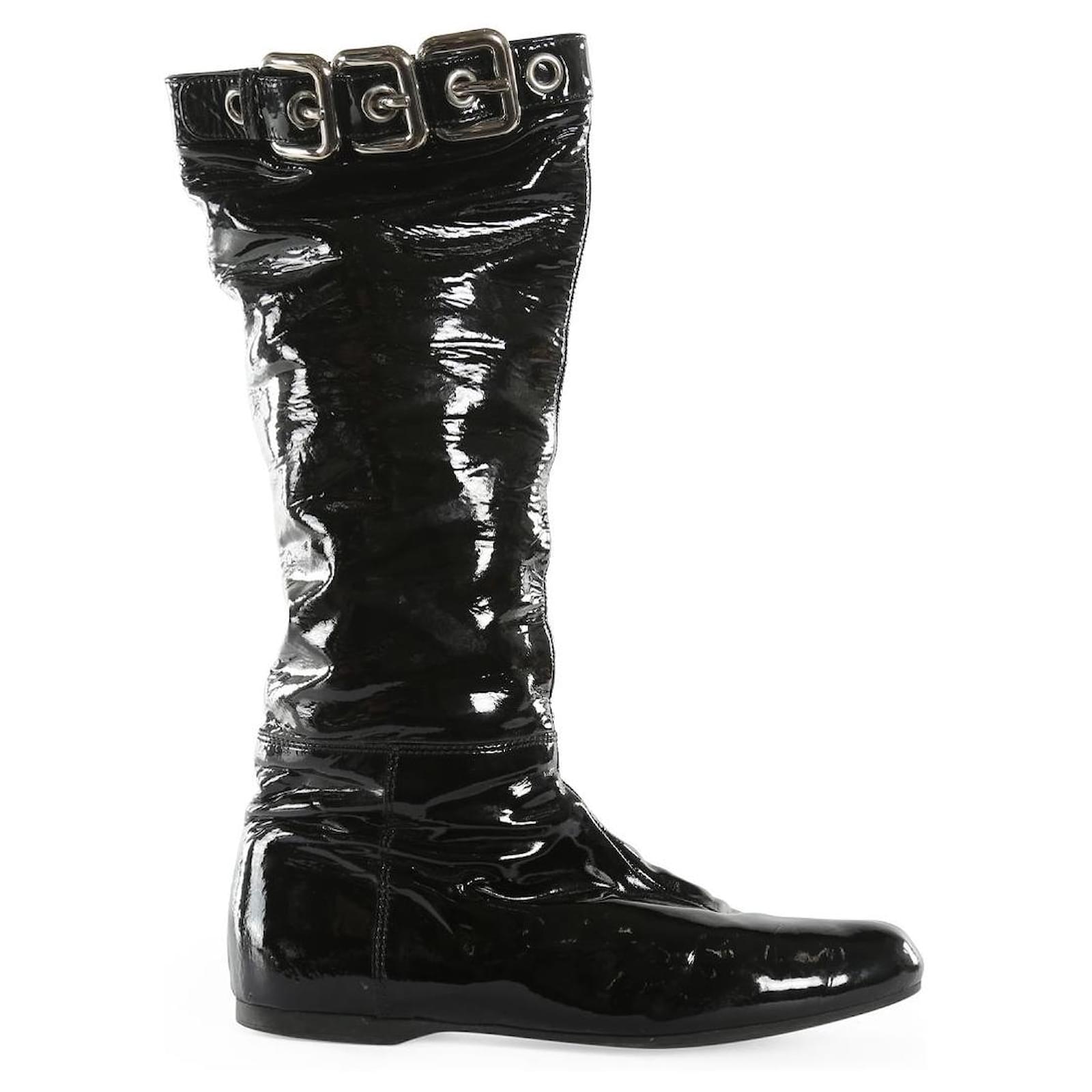 Miu miu outlet patent boots