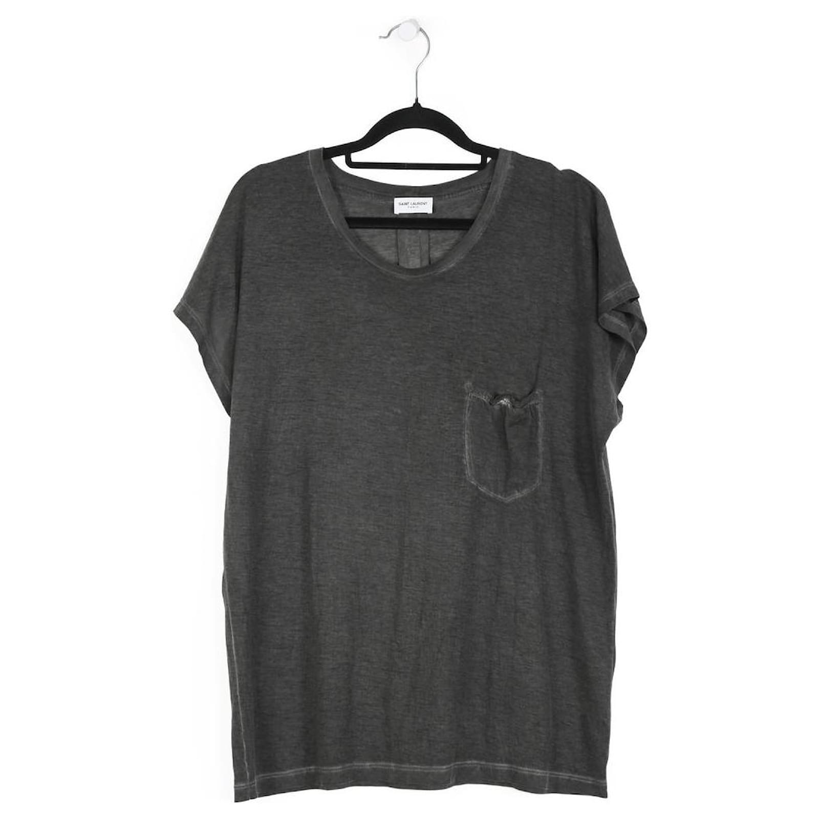 Ysl grey oversized t hot sale shirt