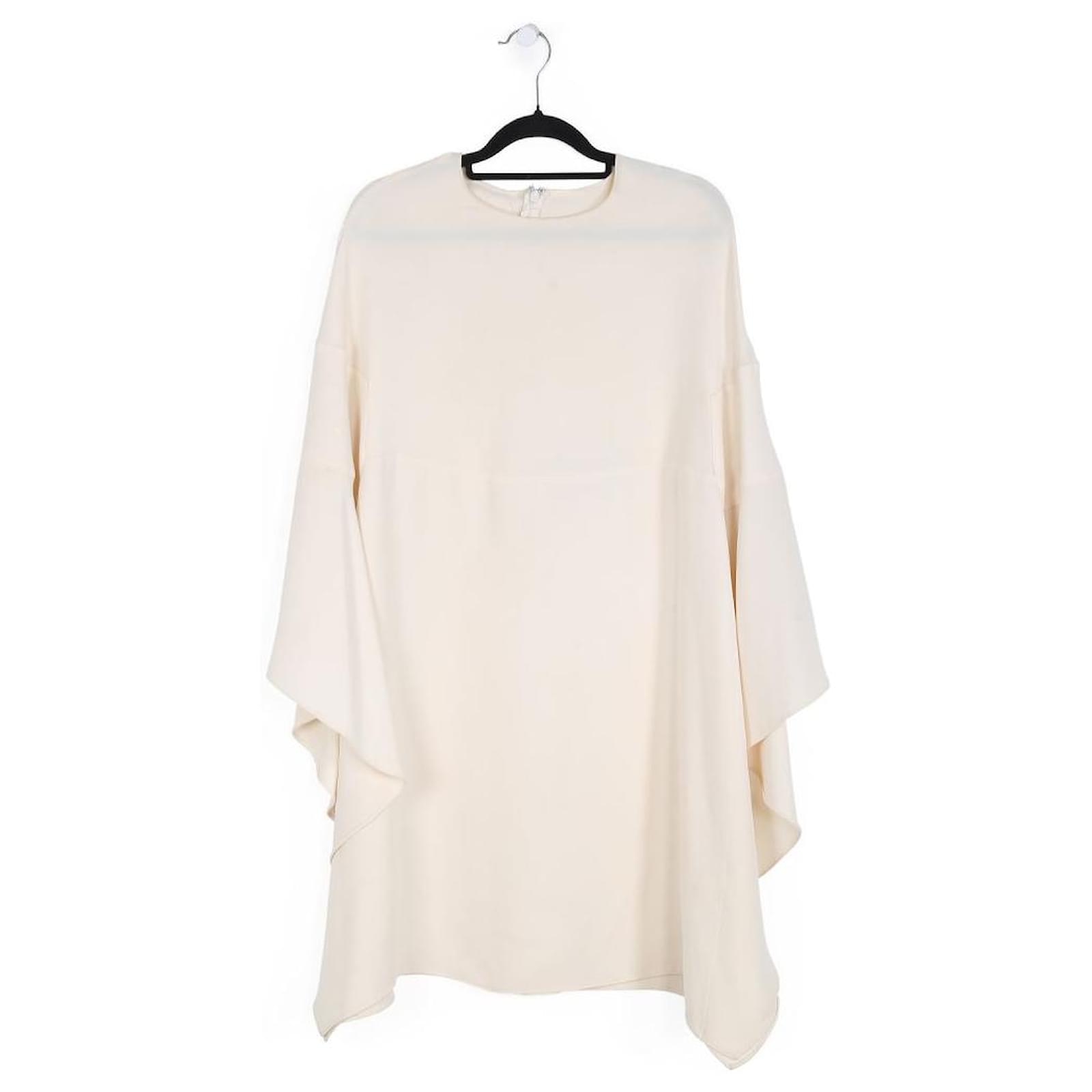 Valentino Off-White Silk Oversized Poncho Mini Dress Cream ref.830765 ...