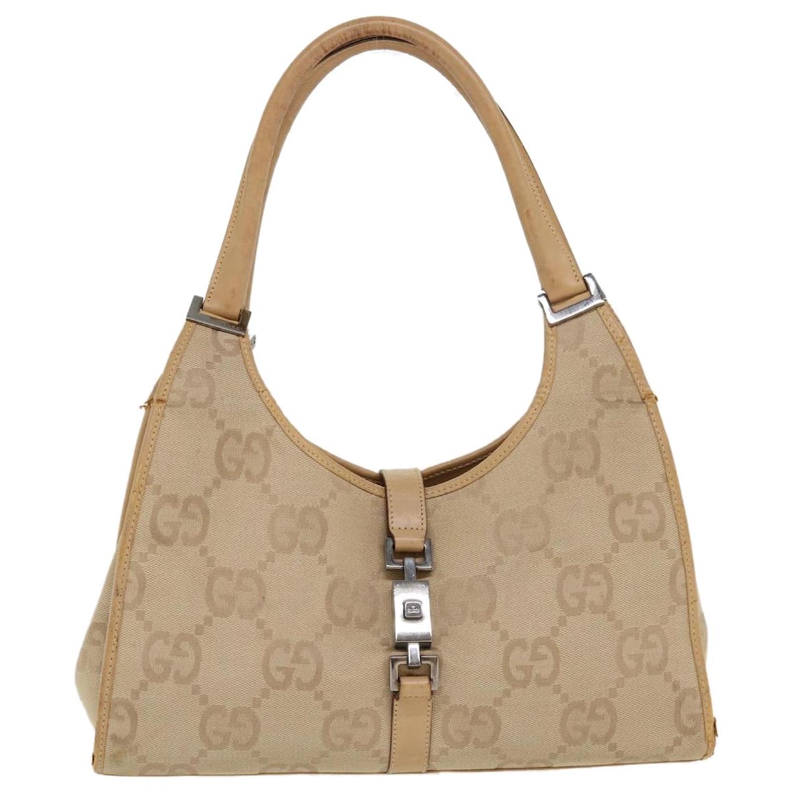 バッグ GUCCI hand bag Jackie Canvas beige Gucci Jackie Canvas Bag | Mercy Vintage