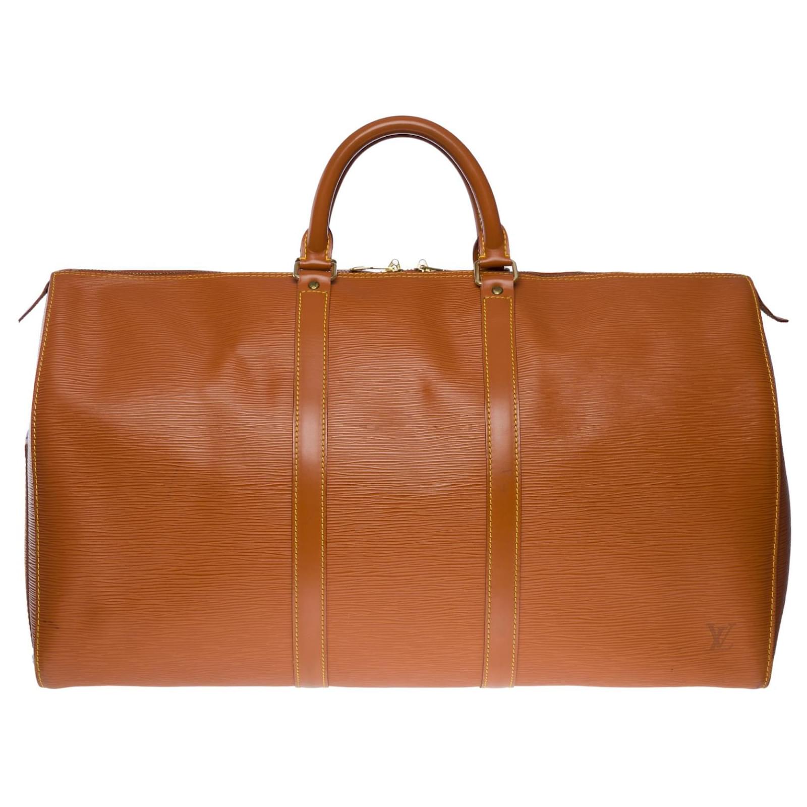 Louis Vuitton Keepall Travel Bag 50 in cognac epi leather Brown