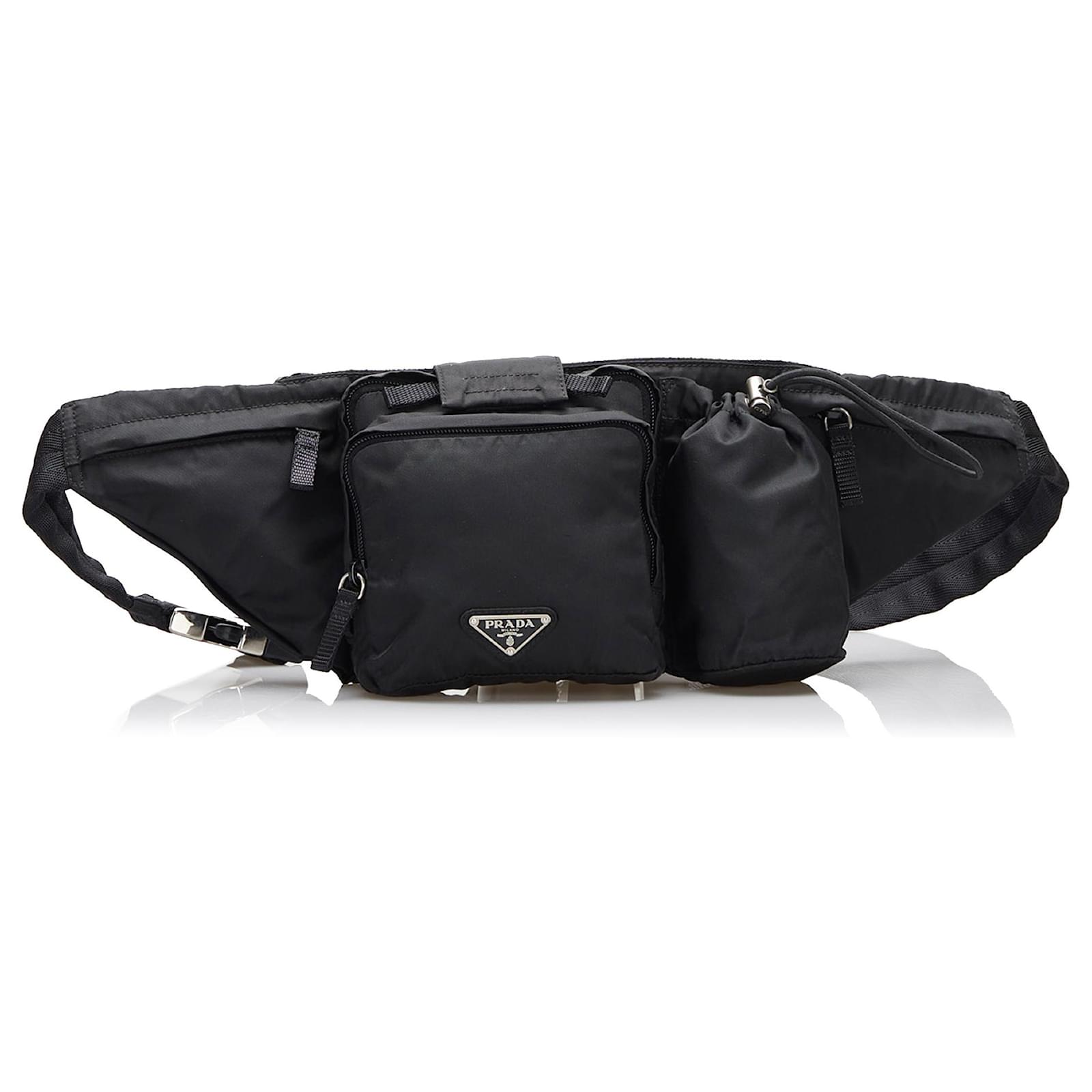 Prada Black Tessuto Montagna Belt Bag Nylon Cloth ref.832980 - Joli Closet