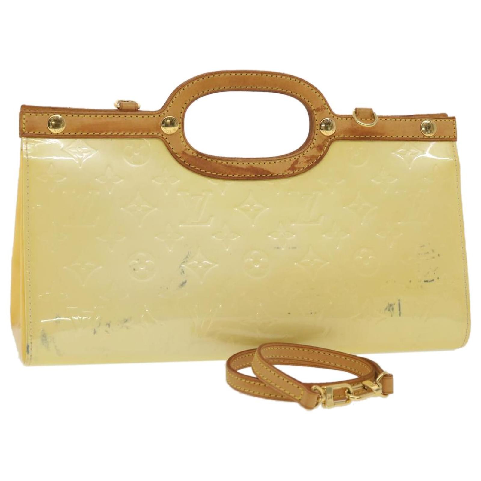 Gold Louis Vuitton Monogram Vernis Roxbury Drive Satchel