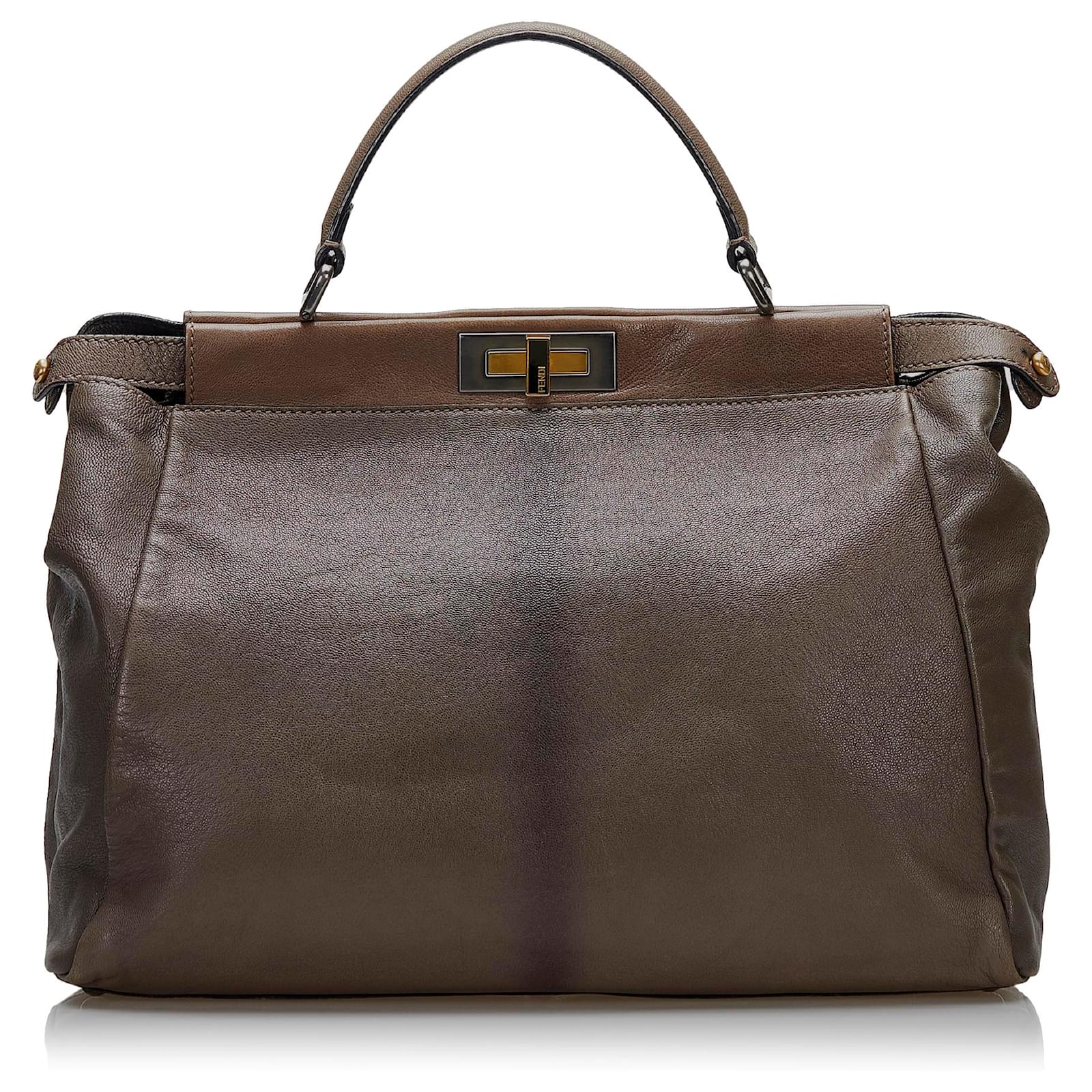 Fendi Large 'Peekaboo' Tote in Gray