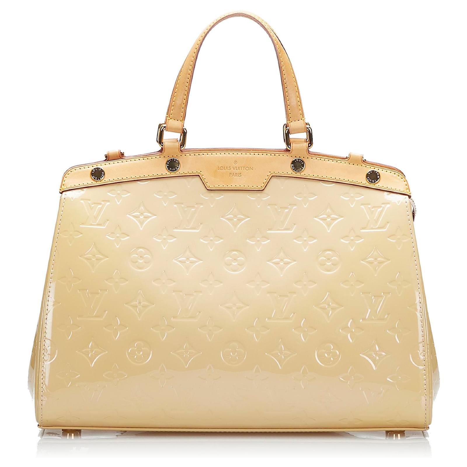 Louis Vuitton Brea MM Yellow Vernis Leather Shoulder Bag