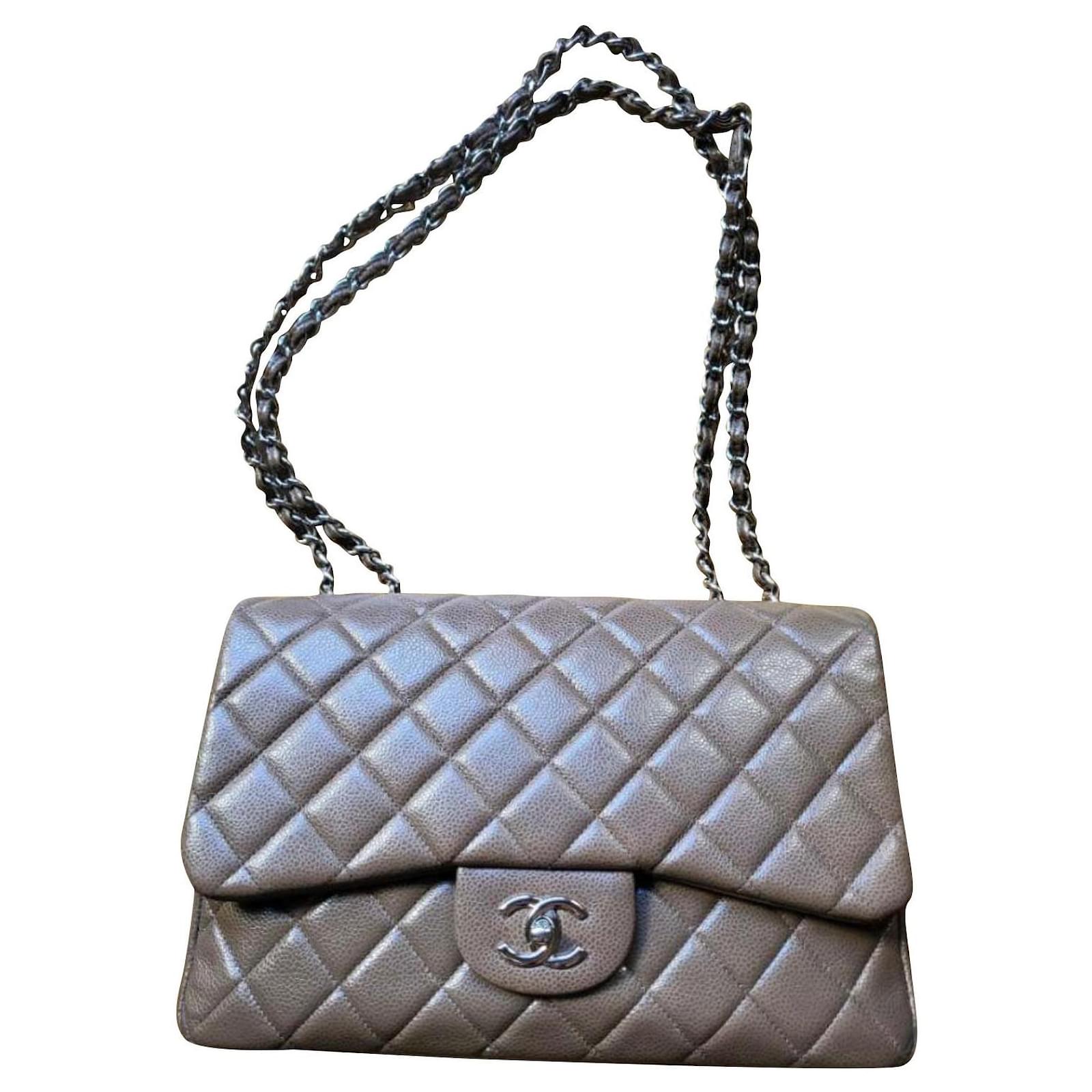 Timeless Chanel CLASSIC SINGLE FLAP CAVIAR JUMBO Brown Leather ref.831582 -  Joli Closet