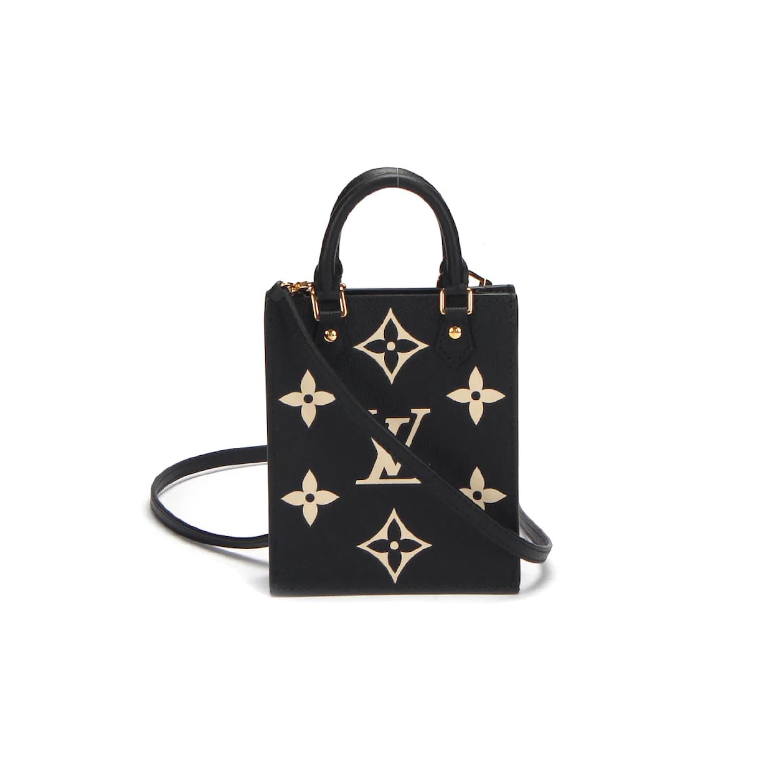 Louis Vuitton Monogram Empreinte Petit Sac Plat M57937 Black Leather  Pony-style calfskin ref.833725 - Joli Closet
