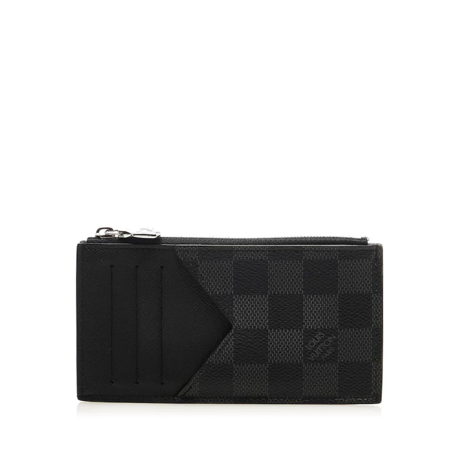 Louis Vuitton Card Case Wallet N64038 Black Cloth ref.834333 - Joli Closet