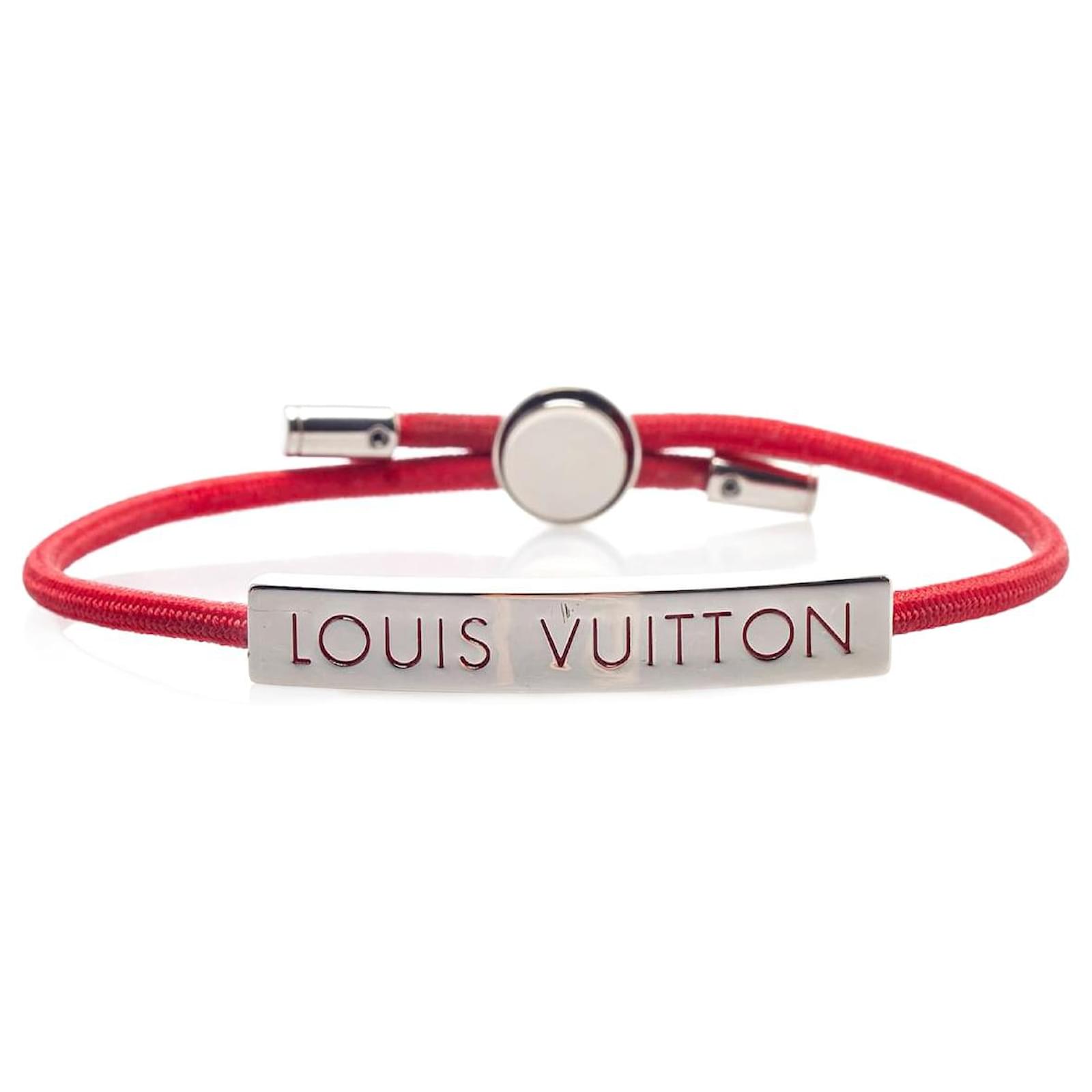 Louis Vuitton Red LV Space Bracelet Nylon Cloth ref.834784 - Joli