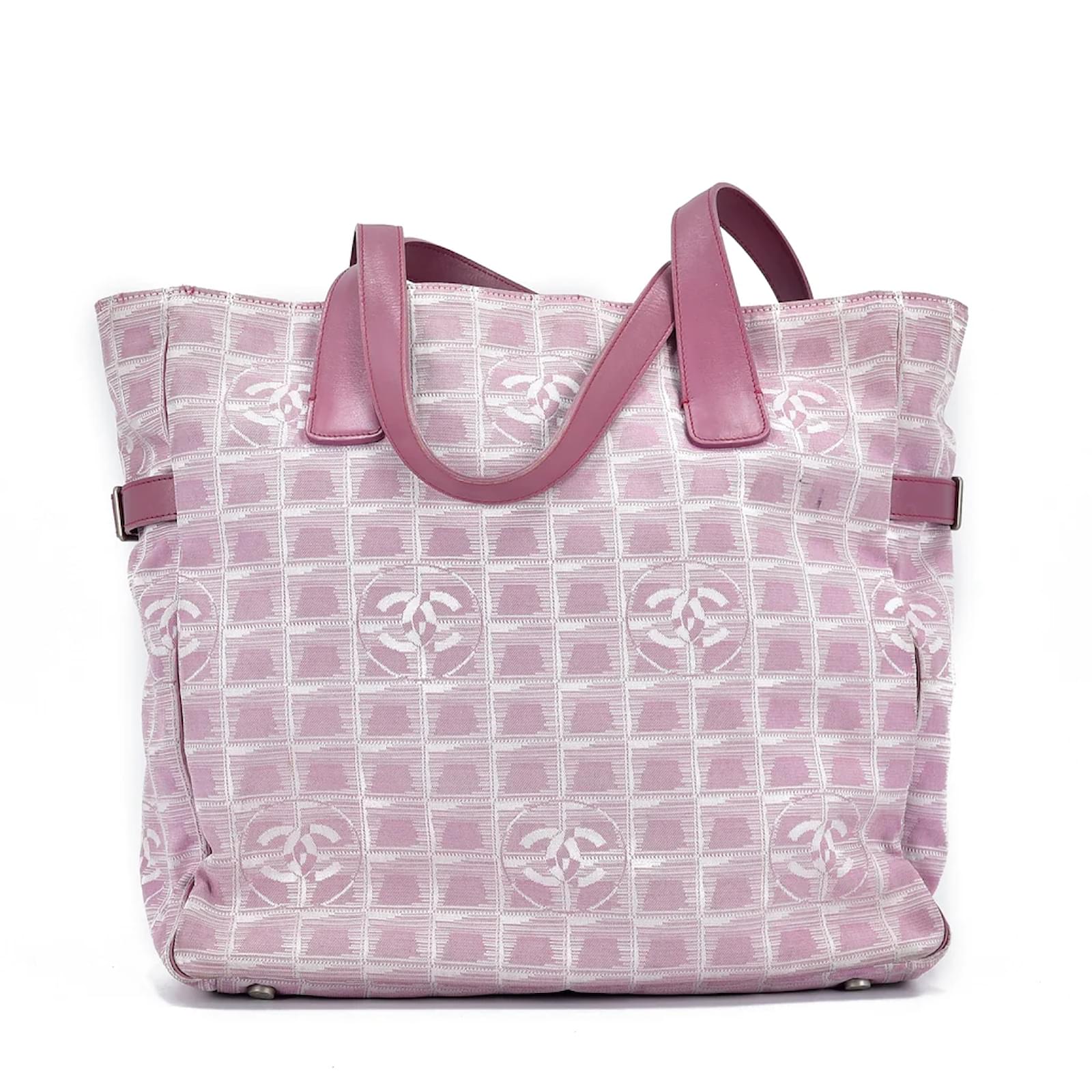 Chanel New Travel Line Tote Bag Pink Cloth ref.835752 - Joli Closet