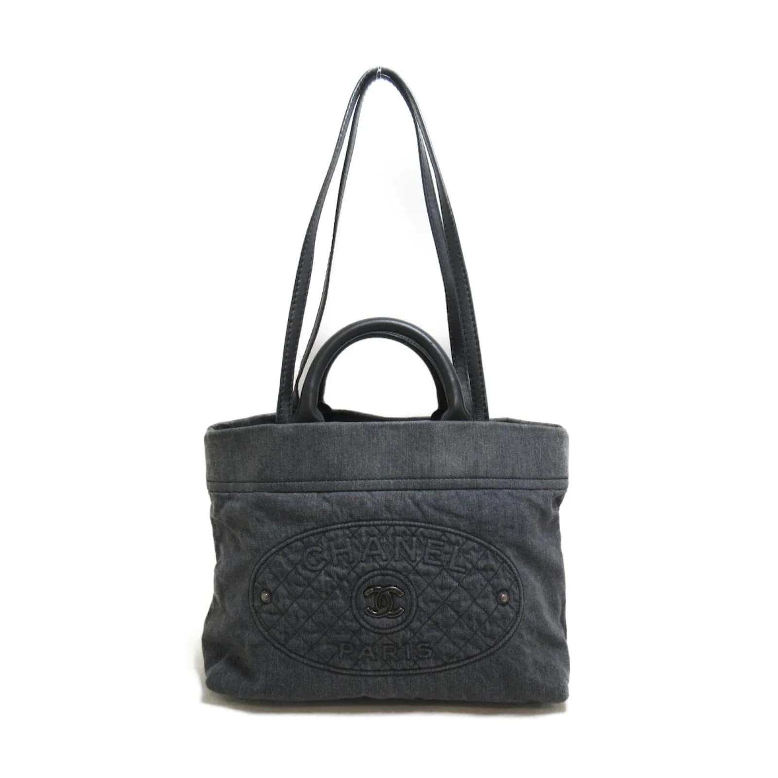 CHANEL - 2Way Bag V Stitch CC Coco Mark Black Leather Top Handle Crossbody