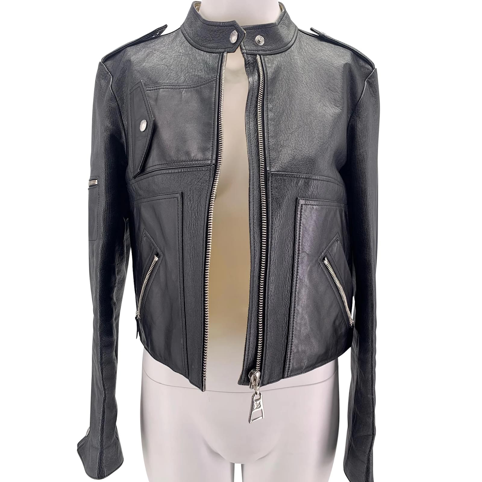 LOUIS VUITTON Leather jackets T.fr 38 Leather Black ref.836772 - Joli Closet