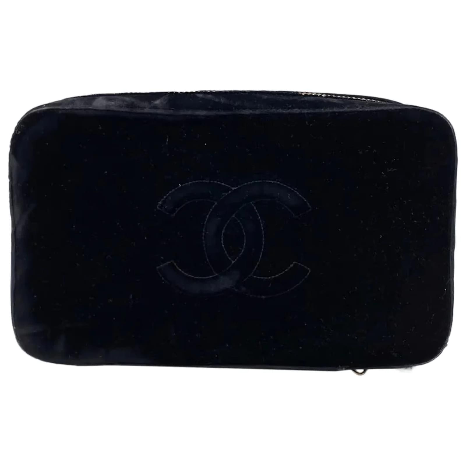 Vanity CHANEL Clutch Bags T Velvet Black Ref 838745 Joli Closet vanity-chanel-clutch-bags-t-velvet-black-ref-838745-joli-closet