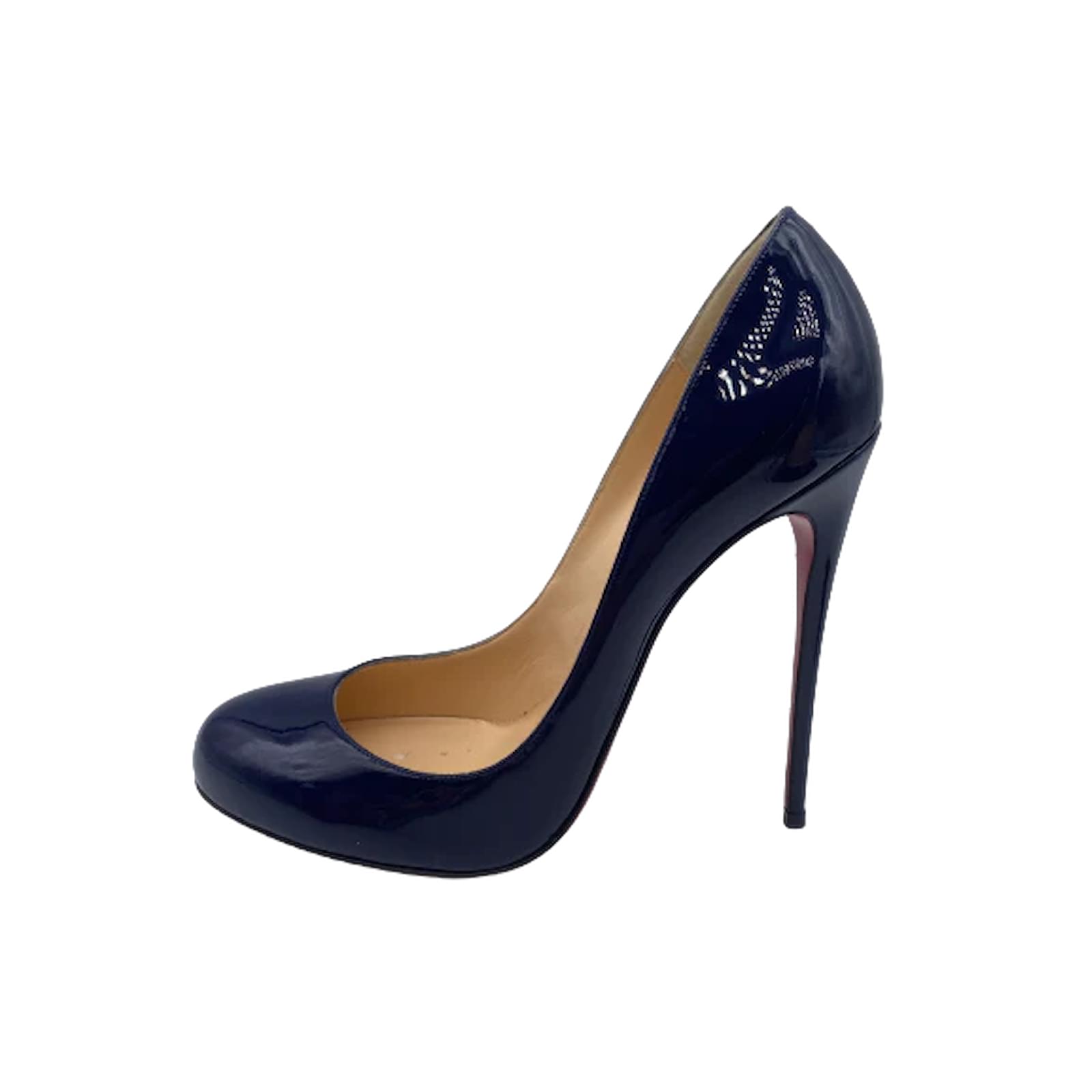 CHRISTIAN LOUBOUTIN Heels Patent leather Navy blue ref
