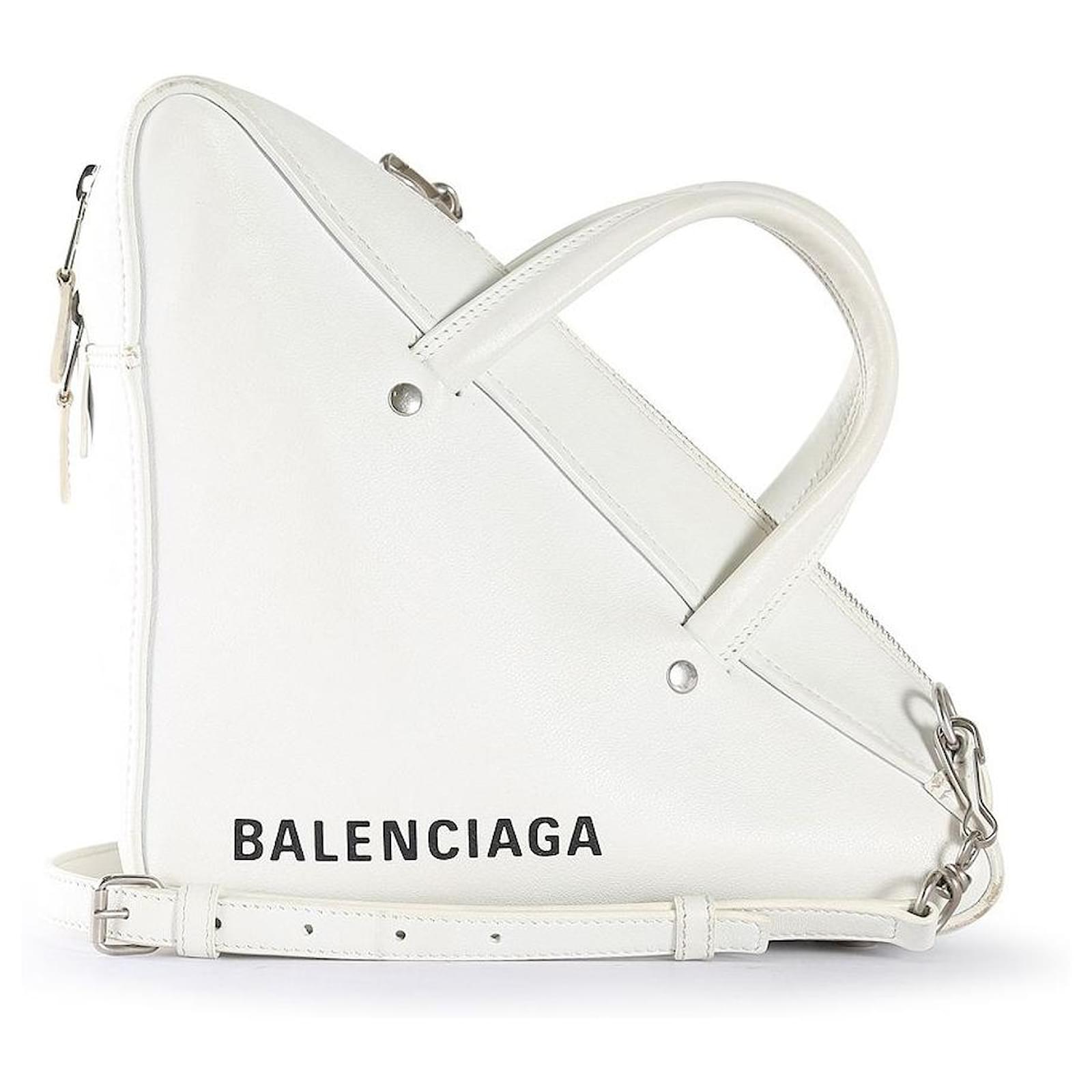 Balenciaga Triangle Duffle Leather Shoulder Bag S