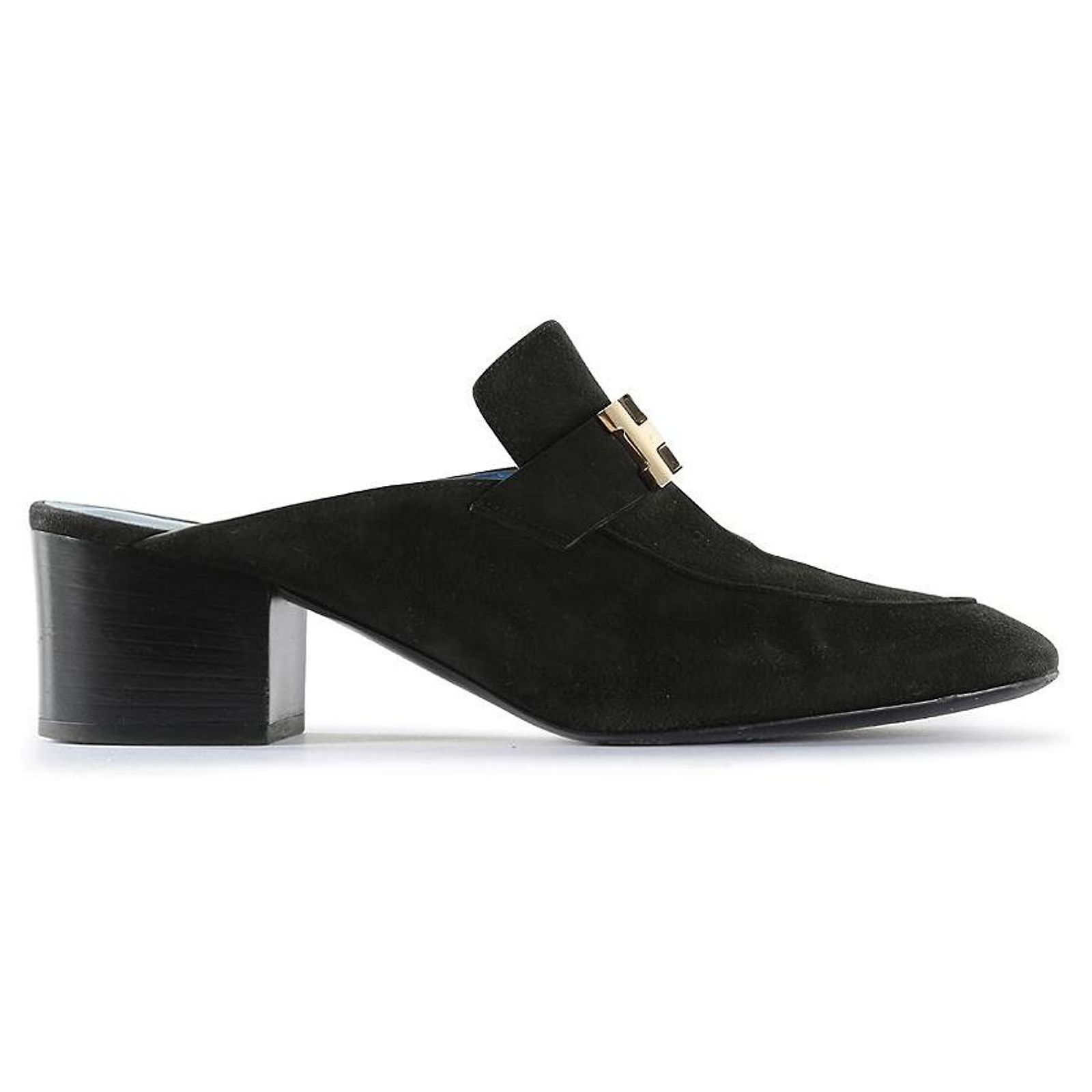 Hermès Hermes Black Suede Trocadero Slip On Mules ref  display picture 1