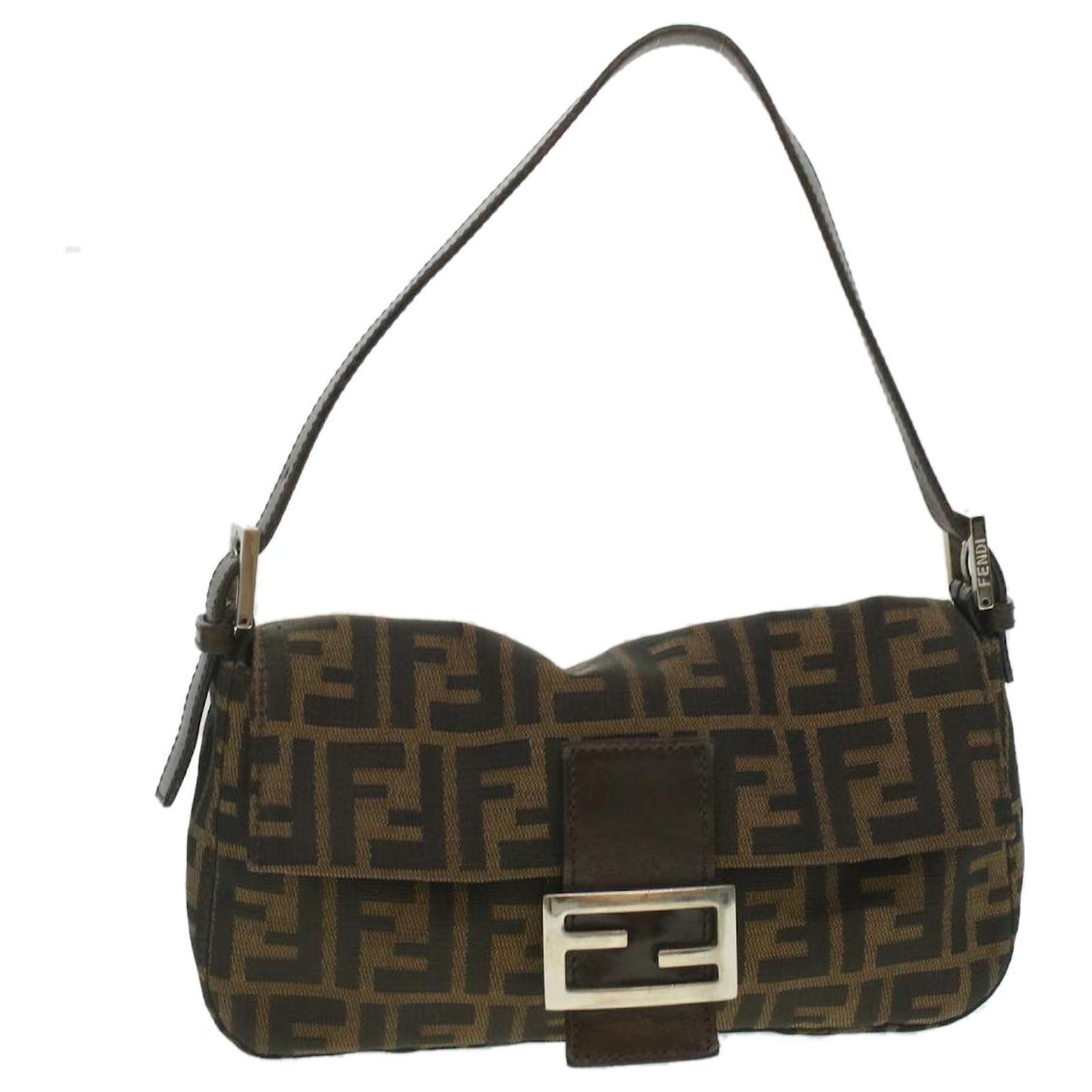 Fendi Zucca Brown Canvas Mamma Baguette Shoulder Bag - ARL1015 –  LuxuryPromise