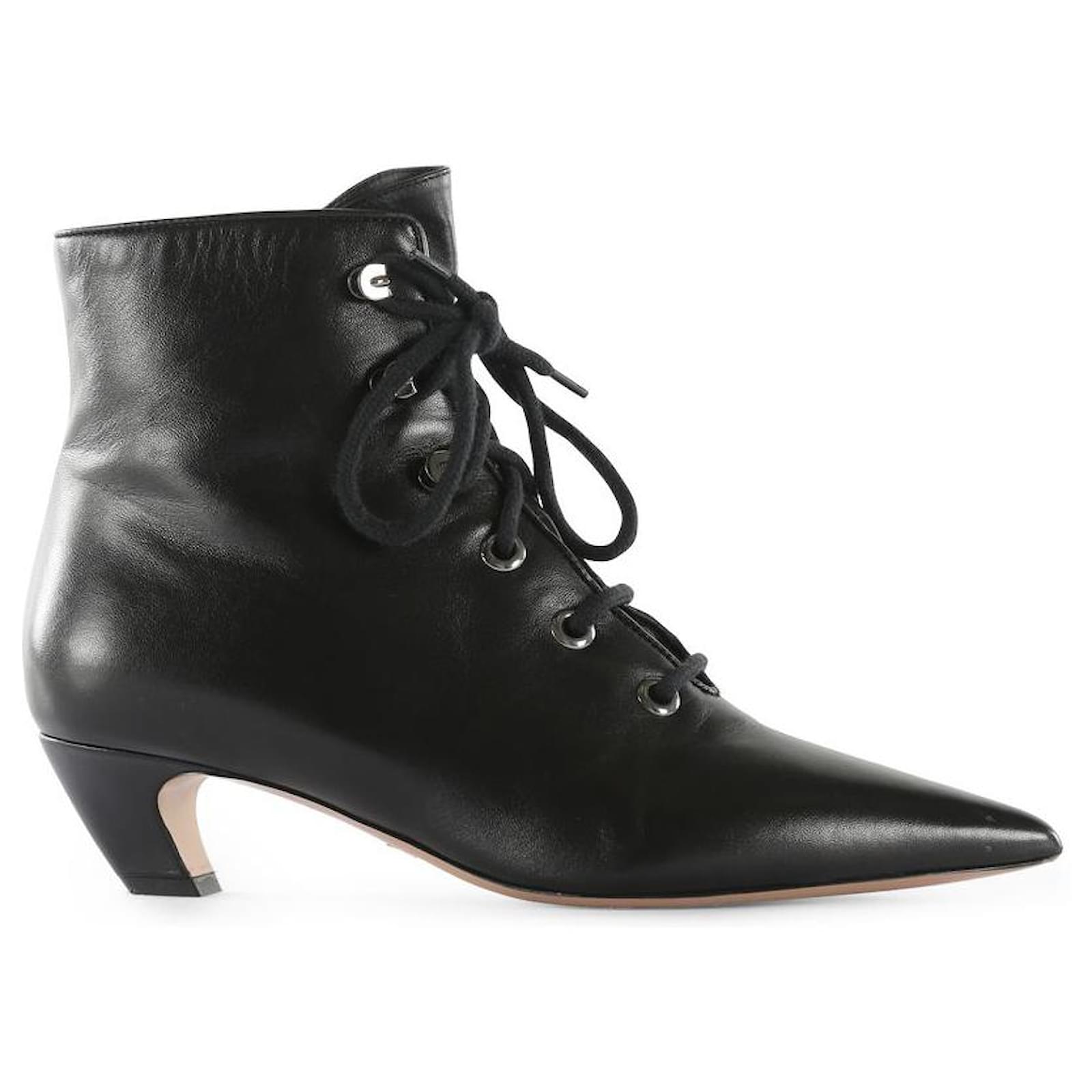 Christian Dior Womens Lace-Up Boots