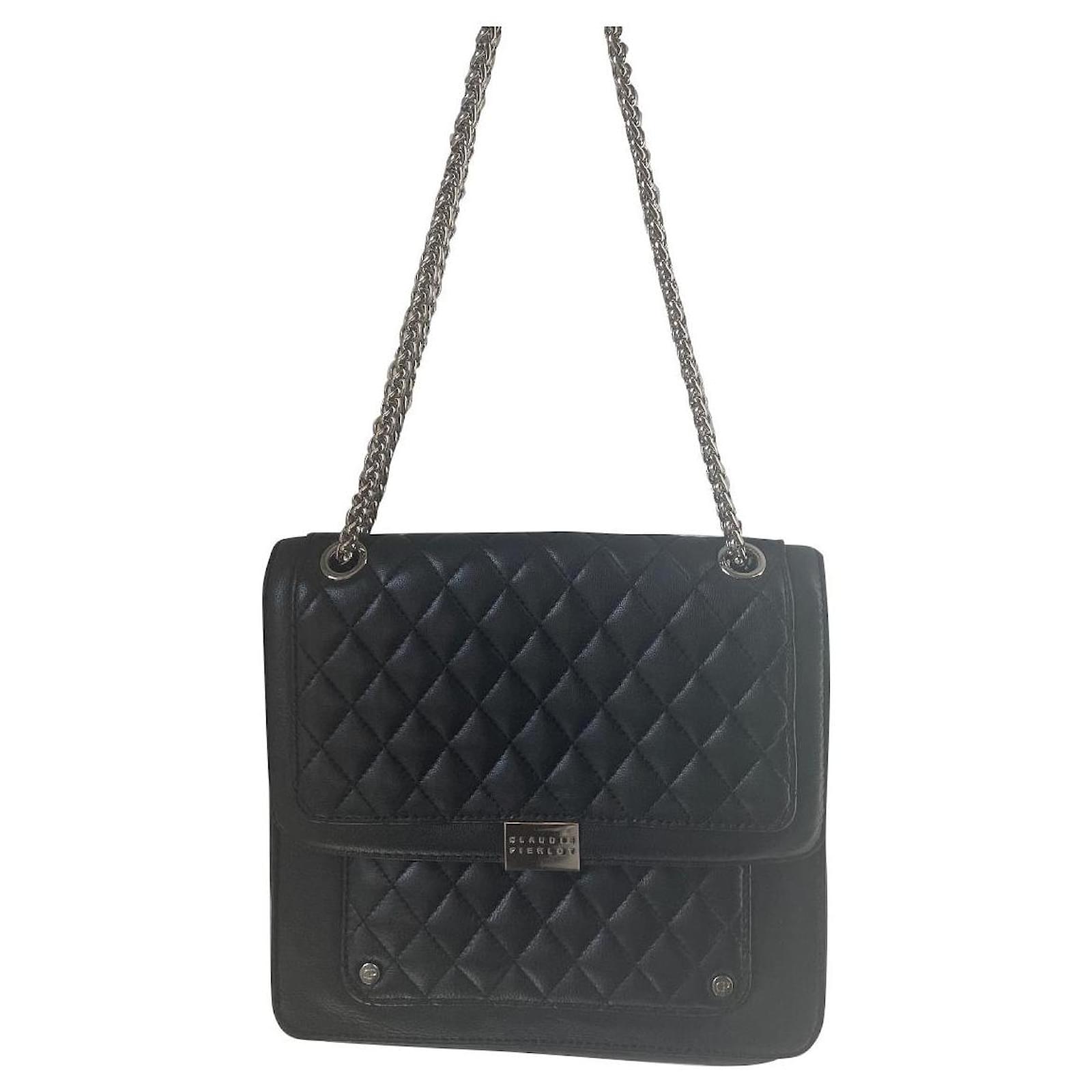 Sac Claudie Pierlot Cuir Noir ref.840991 Joli Closet