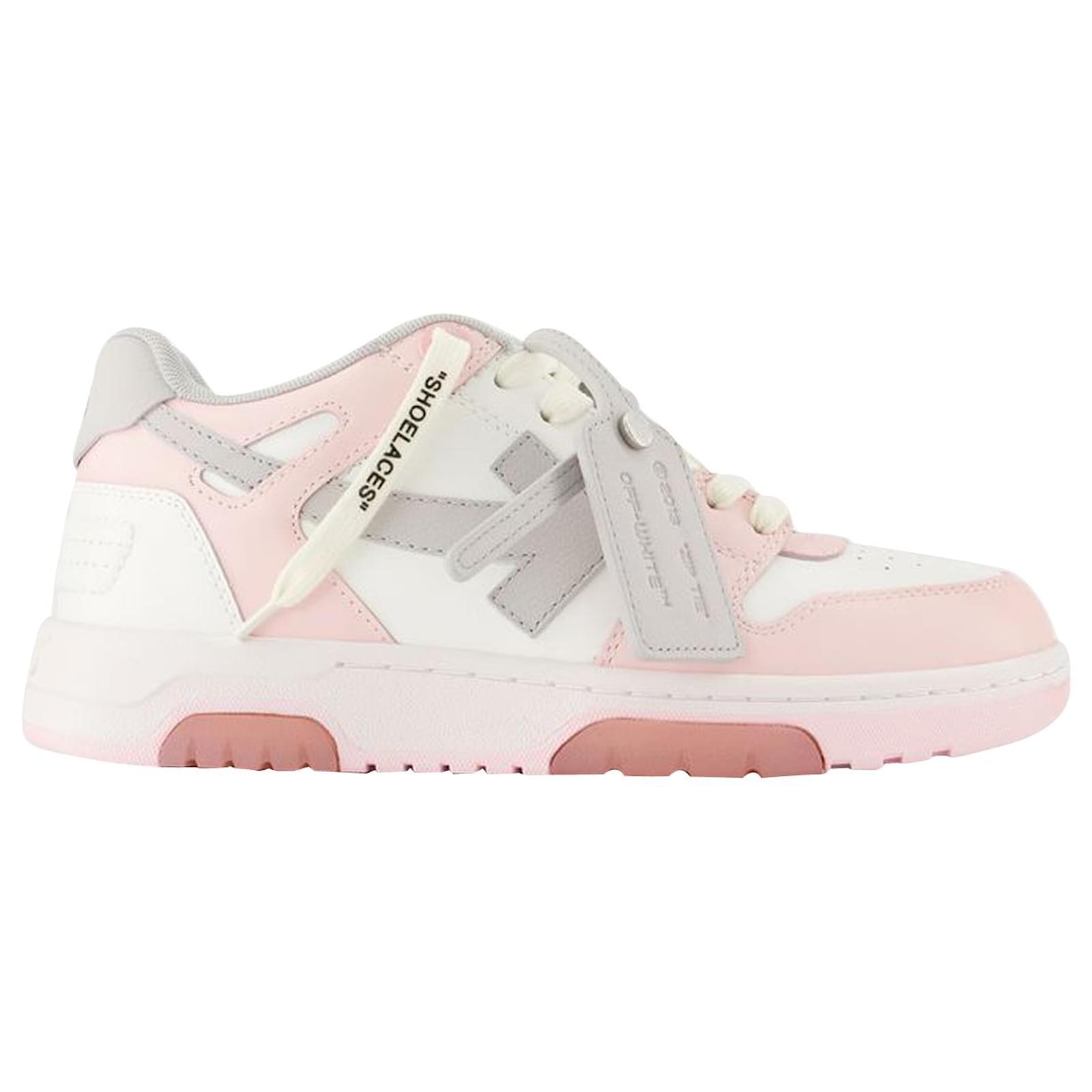 Out Of Office Sneakers - Off White - Pink/Light Grey - Leather ref ...