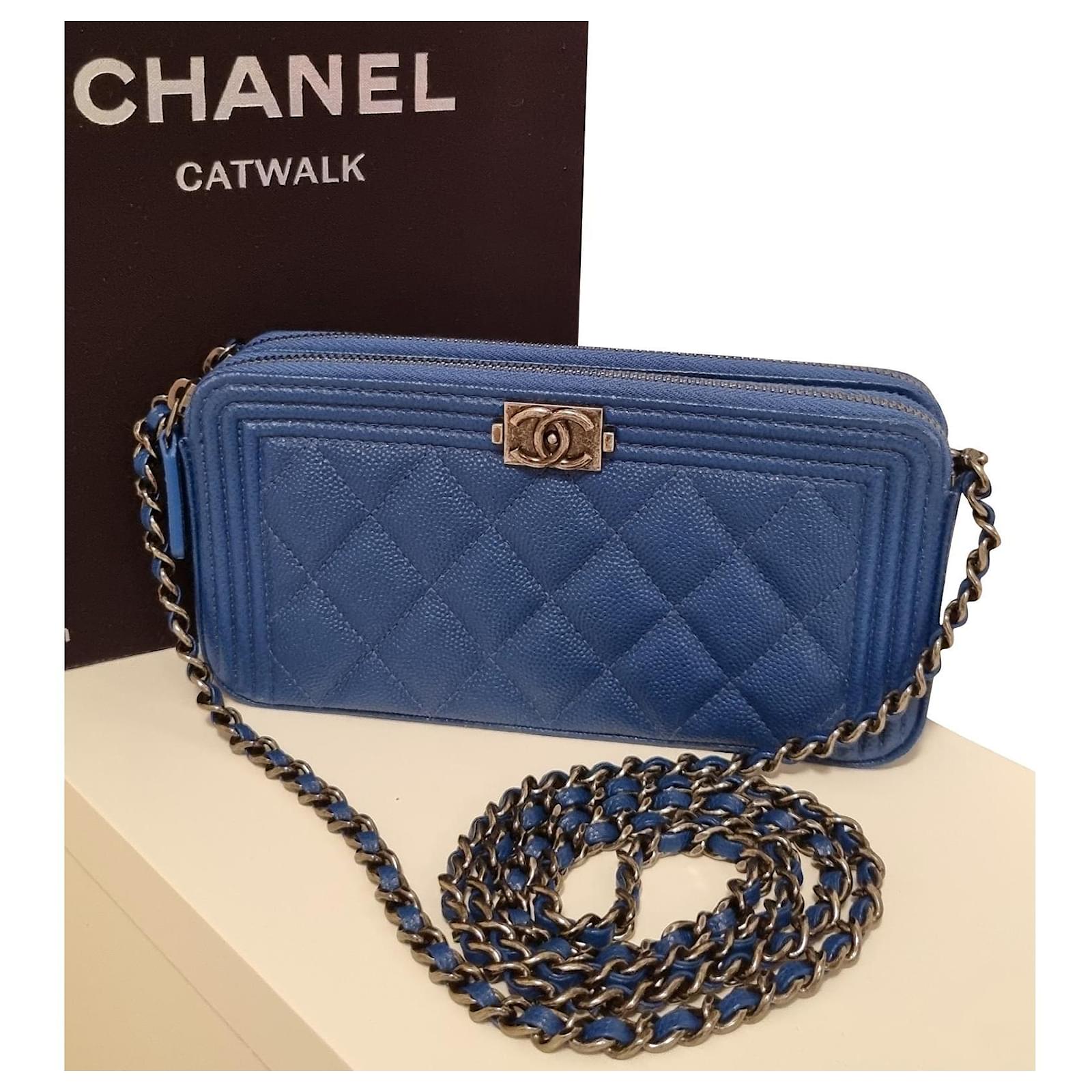 Purses, Wallets, Cases Chanel Chanel Boy Lined Zip Woc