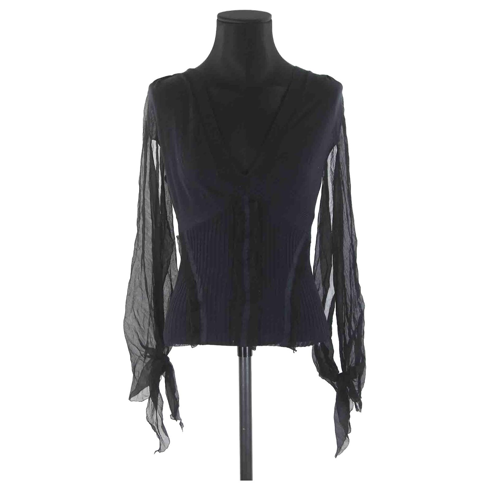 Pull Vintage Jean Paul Gaultier En Laine Blanche - Taille 38 - Col Rond