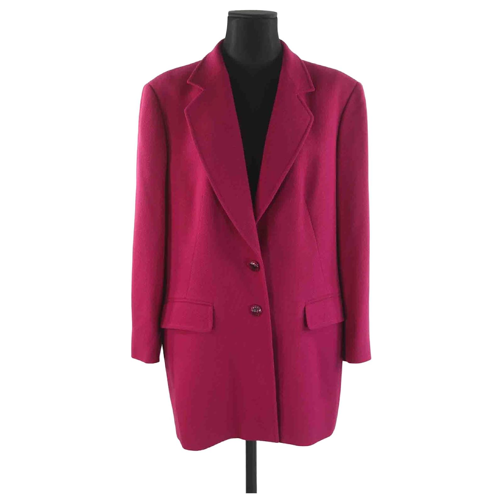 ESCADA linen long blazer in candy red ^^^ large to plus xl ,,, main image 1