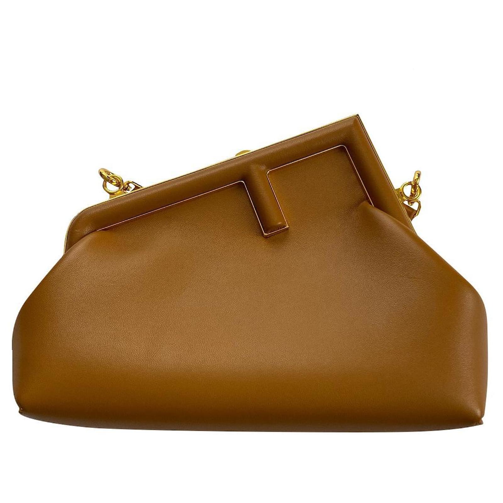 Fendi First Small - Brown leather bag