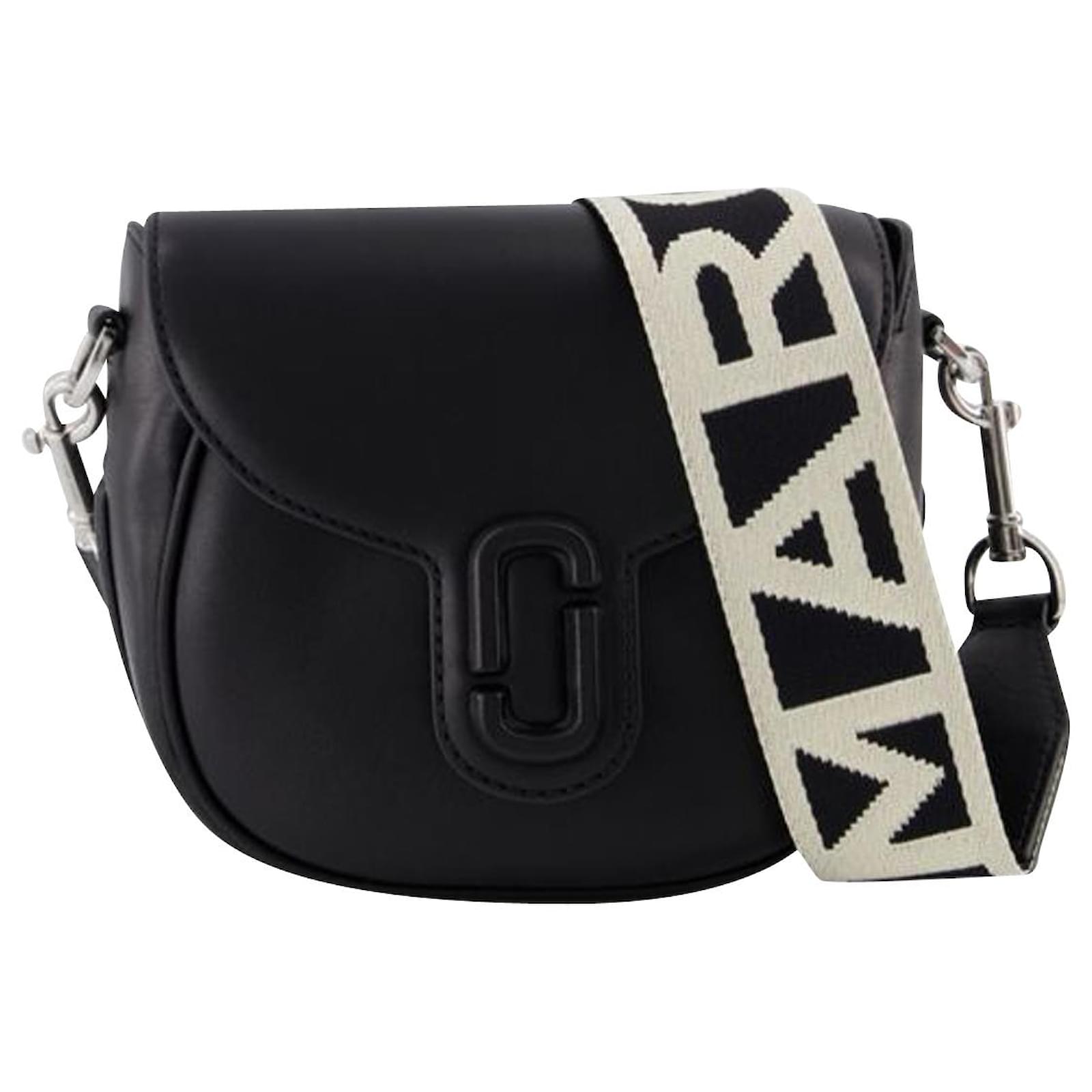 The J Marc Small Leather Saddle Bag in Black - Marc Jacobs